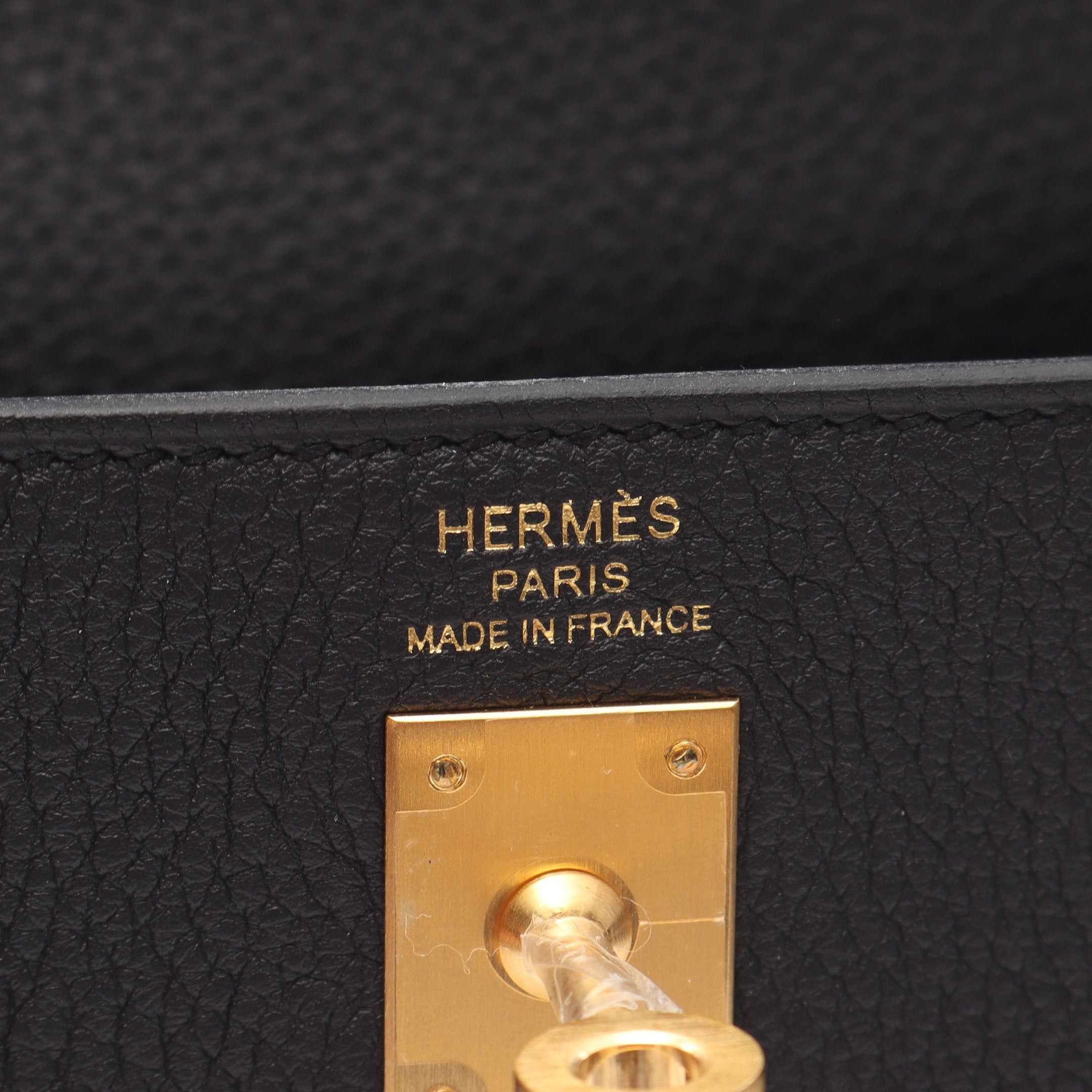 Hermes Hermes Kelly 25 Handbag Togo Black Matte Gold Hardware Inner Stitch Double Engraved Size ONE SIZE - 4 Thumbnail