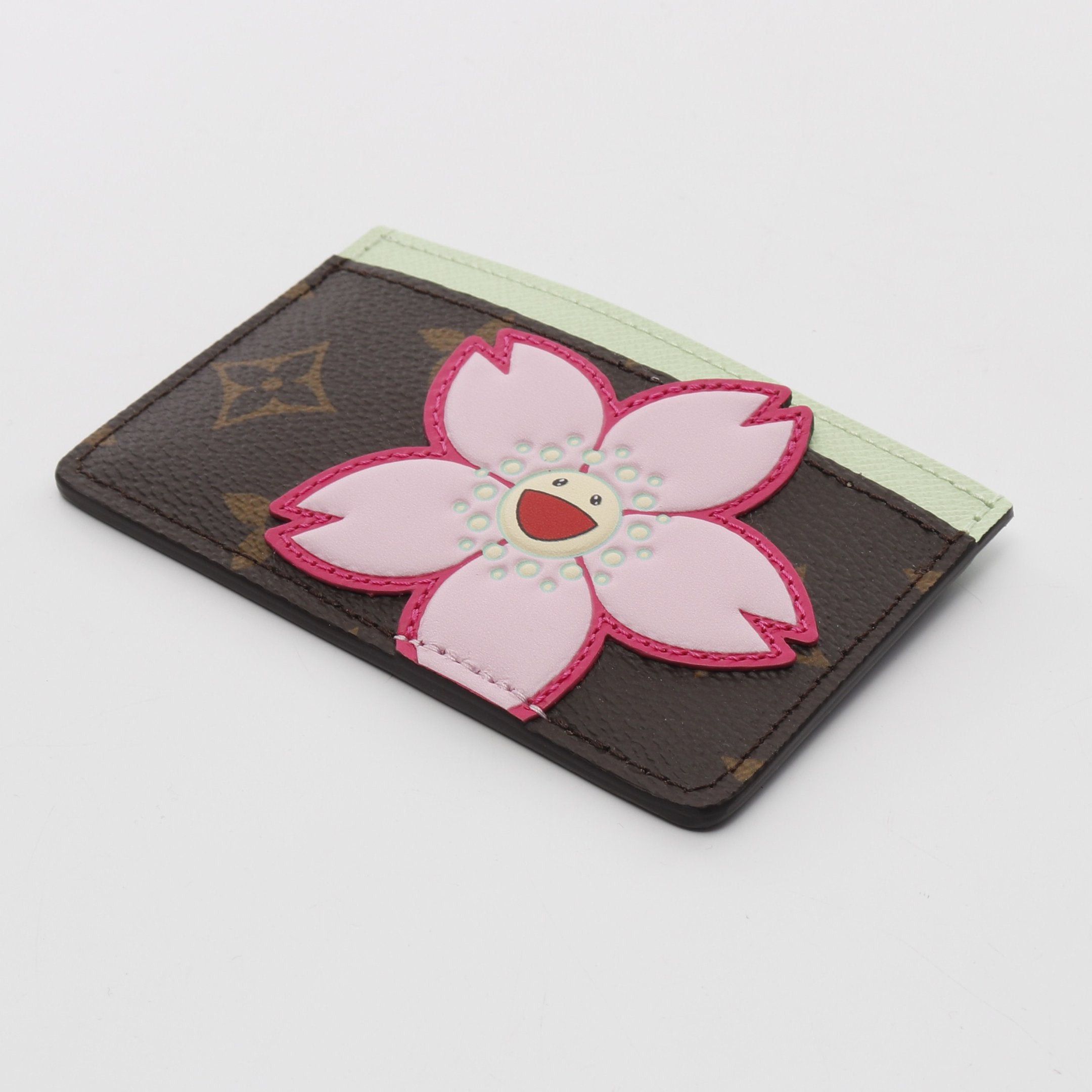 Louis Vuitton Louis Vuitton Lv * Tm Card Case Porto Cult Sampur Brown Multicolor Collaboration With Takashi Murakami Size ONE SIZE - 5 Thumbnail