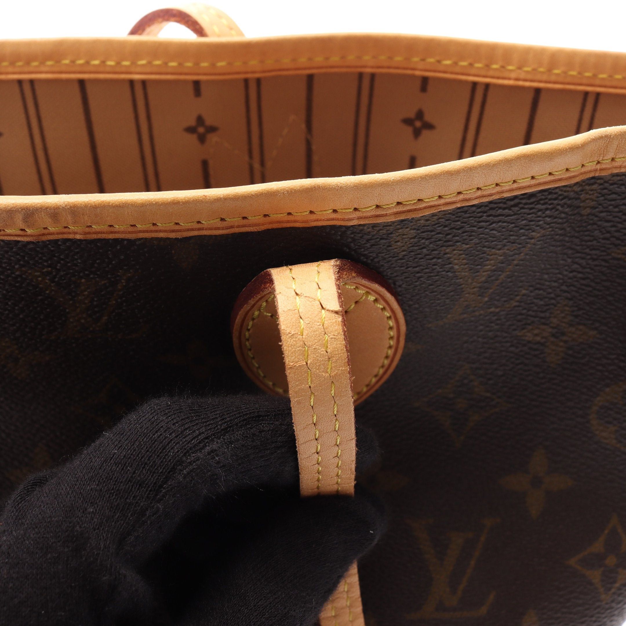 Louis Vuitton Louis Vuitton Neverfull Mm Monogram Shoulder Bag Tote Leather Brown Size ONE SIZE - 11 Thumbnail