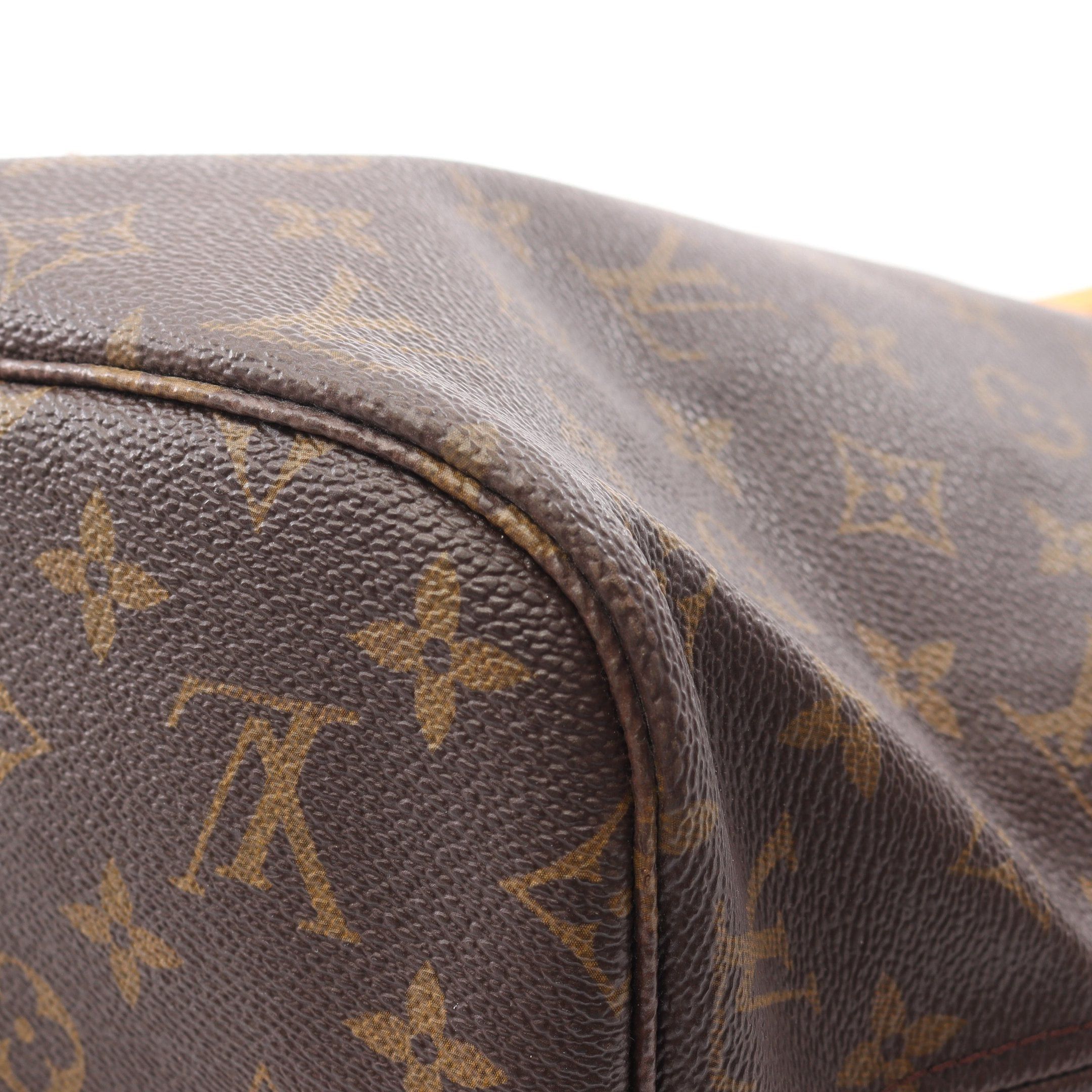 Louis Vuitton Louis Vuitton Neverfull Mm Monogram Shoulder Bag Tote Leather Brown Size ONE SIZE - 10 Thumbnail
