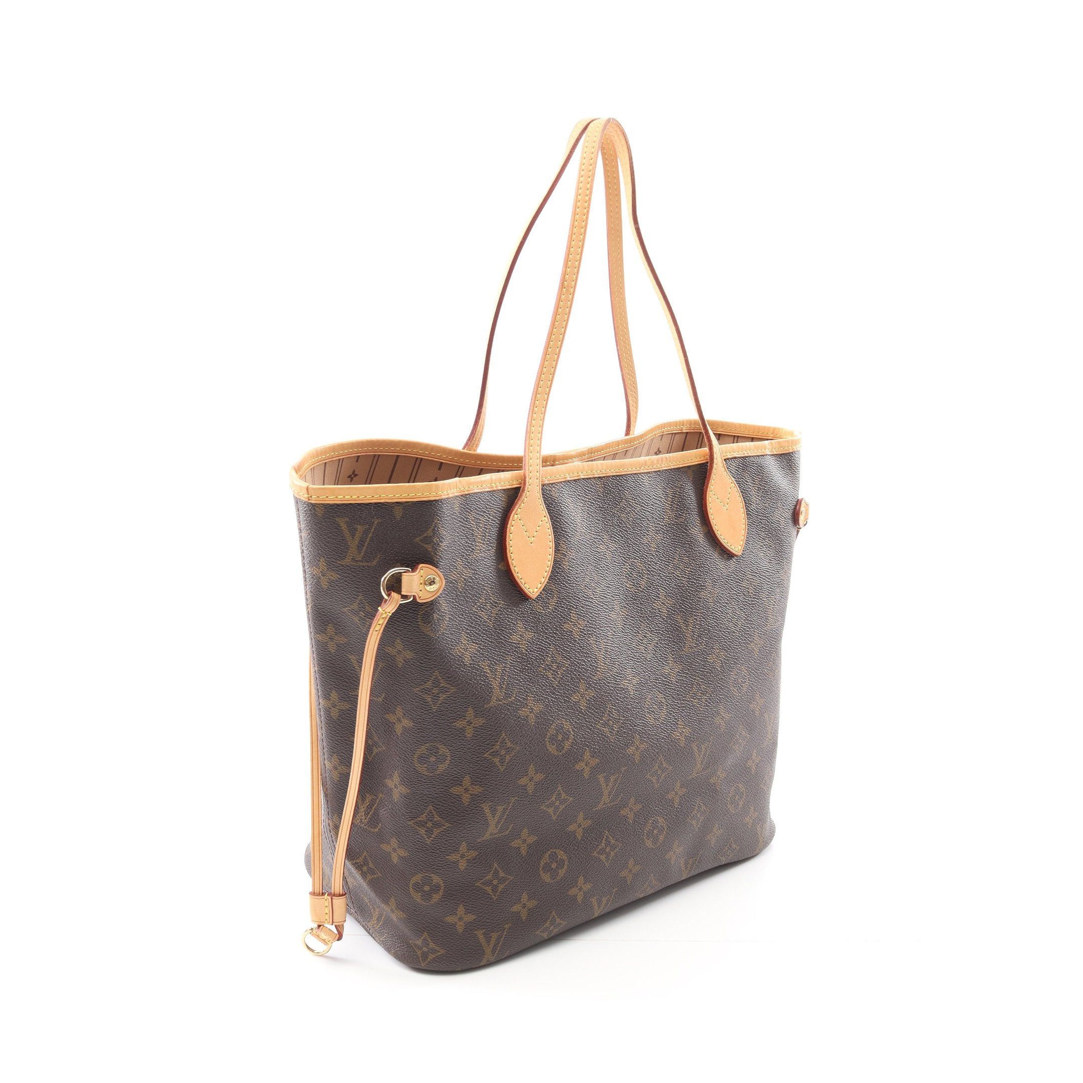 Louis Vuitton Louis Vuitton Neverfull Mm Monogram Shoulder Bag Tote Leather Brown Size ONE SIZE - 2 Thumbnail