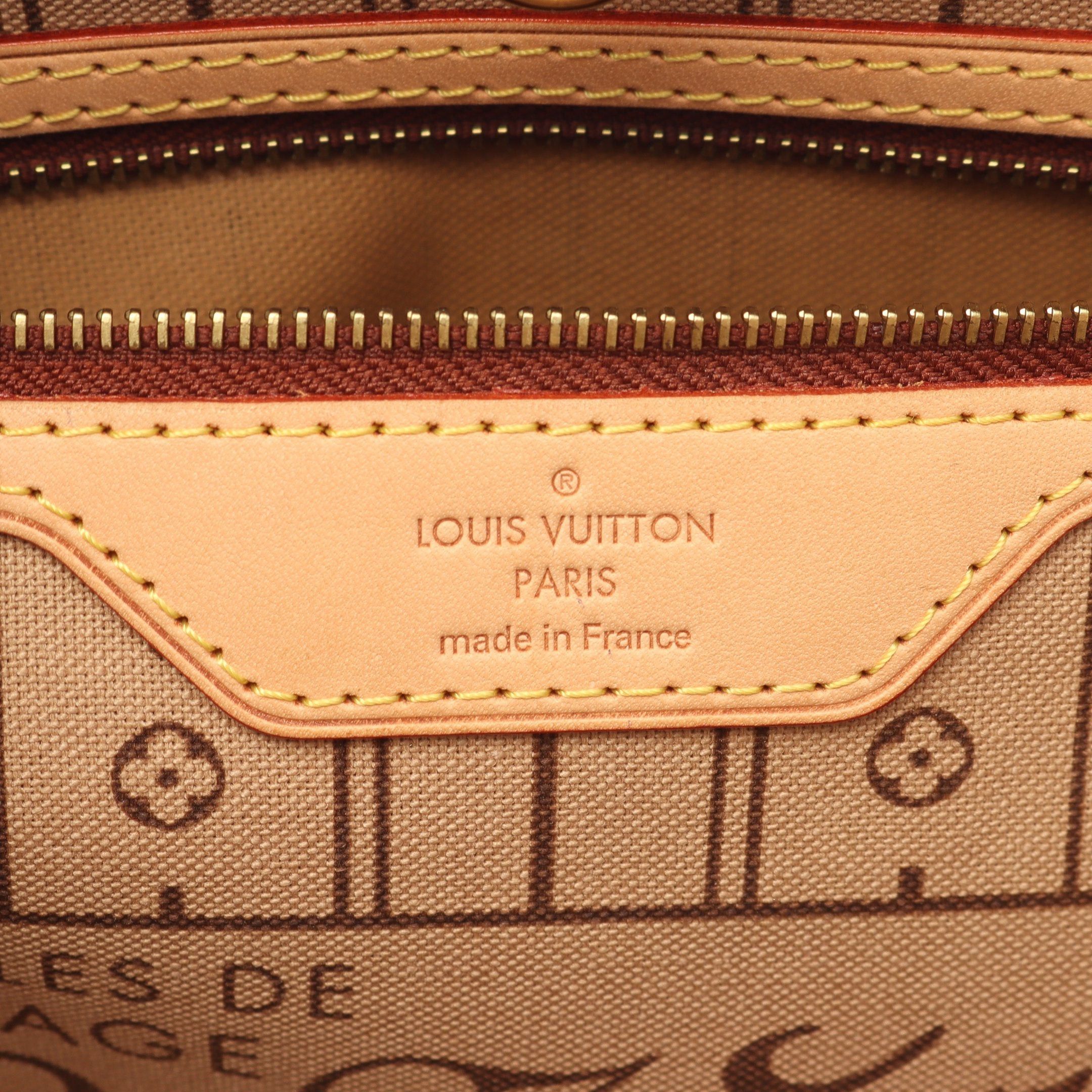Louis Vuitton Louis Vuitton Neverfull Mm Monogram Shoulder Bag Tote Leather Brown Size ONE SIZE - 4 Thumbnail