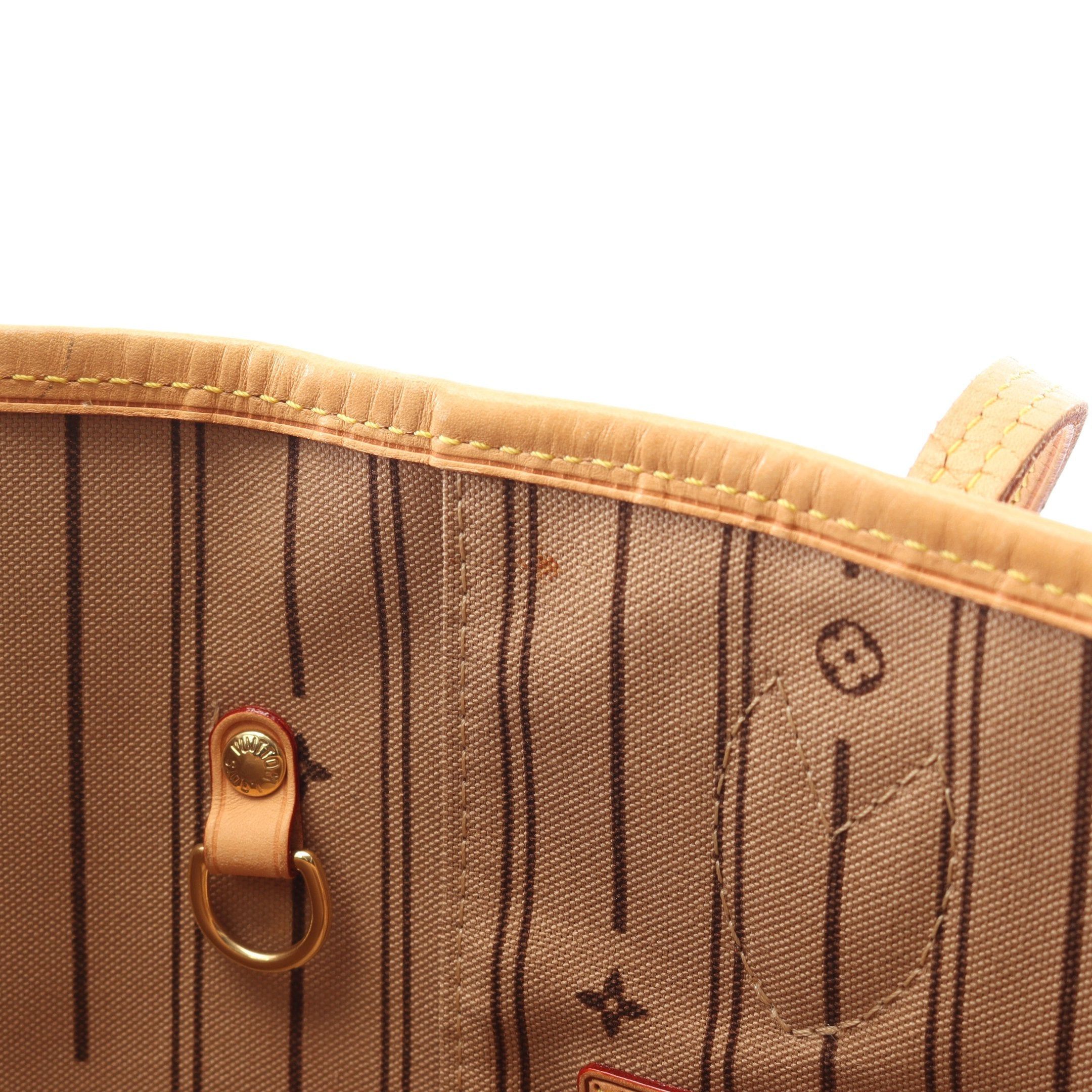 Louis Vuitton Louis Vuitton Neverfull Mm Monogram Shoulder Bag Tote Leather Brown Size ONE SIZE - 7 Thumbnail