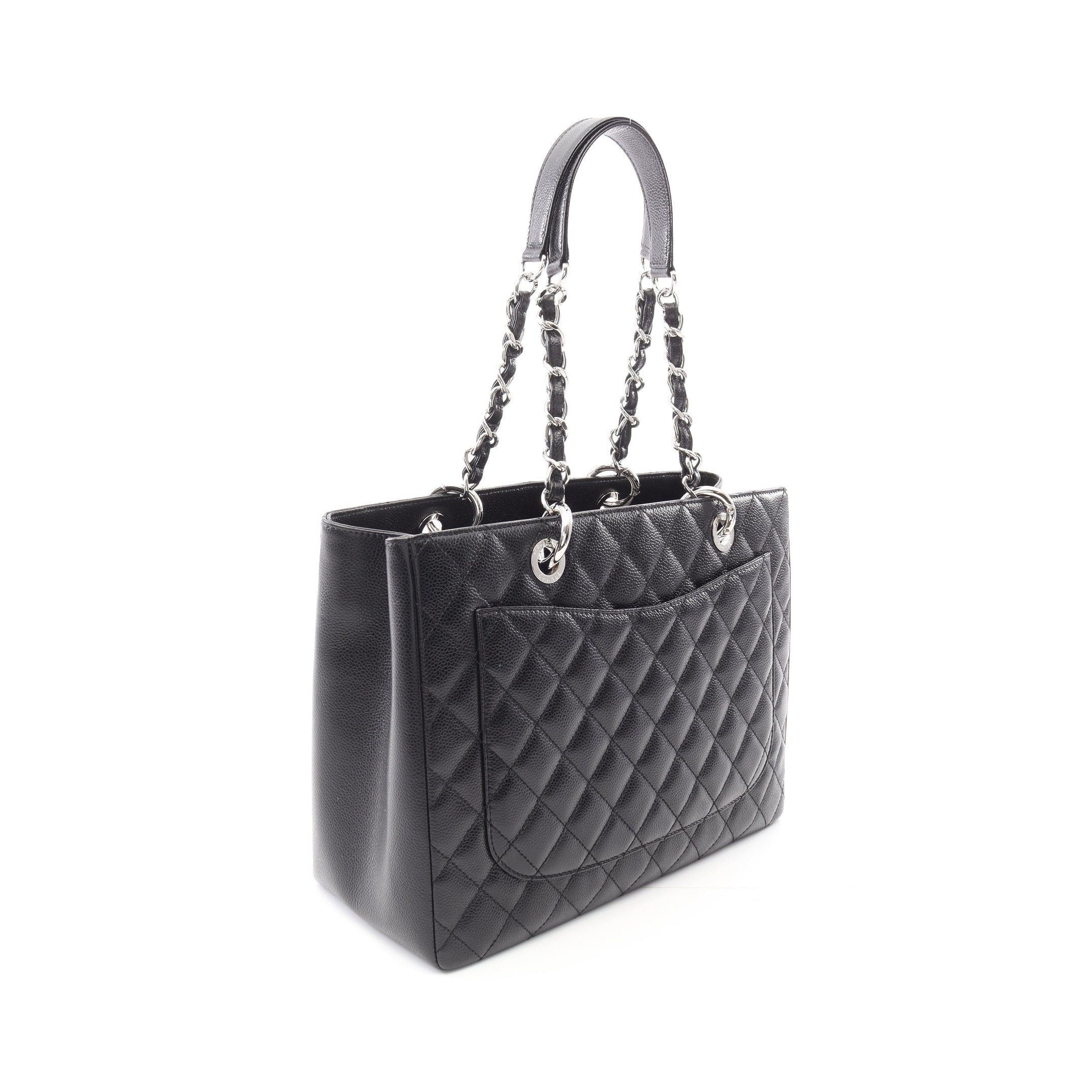 Chanel Chanel Matelasse Grand Shopping Gst Chain Shoulder Bag Tote Caviar Skin Black Silver Hardware Size ONE SIZE - 2 Thumbnail