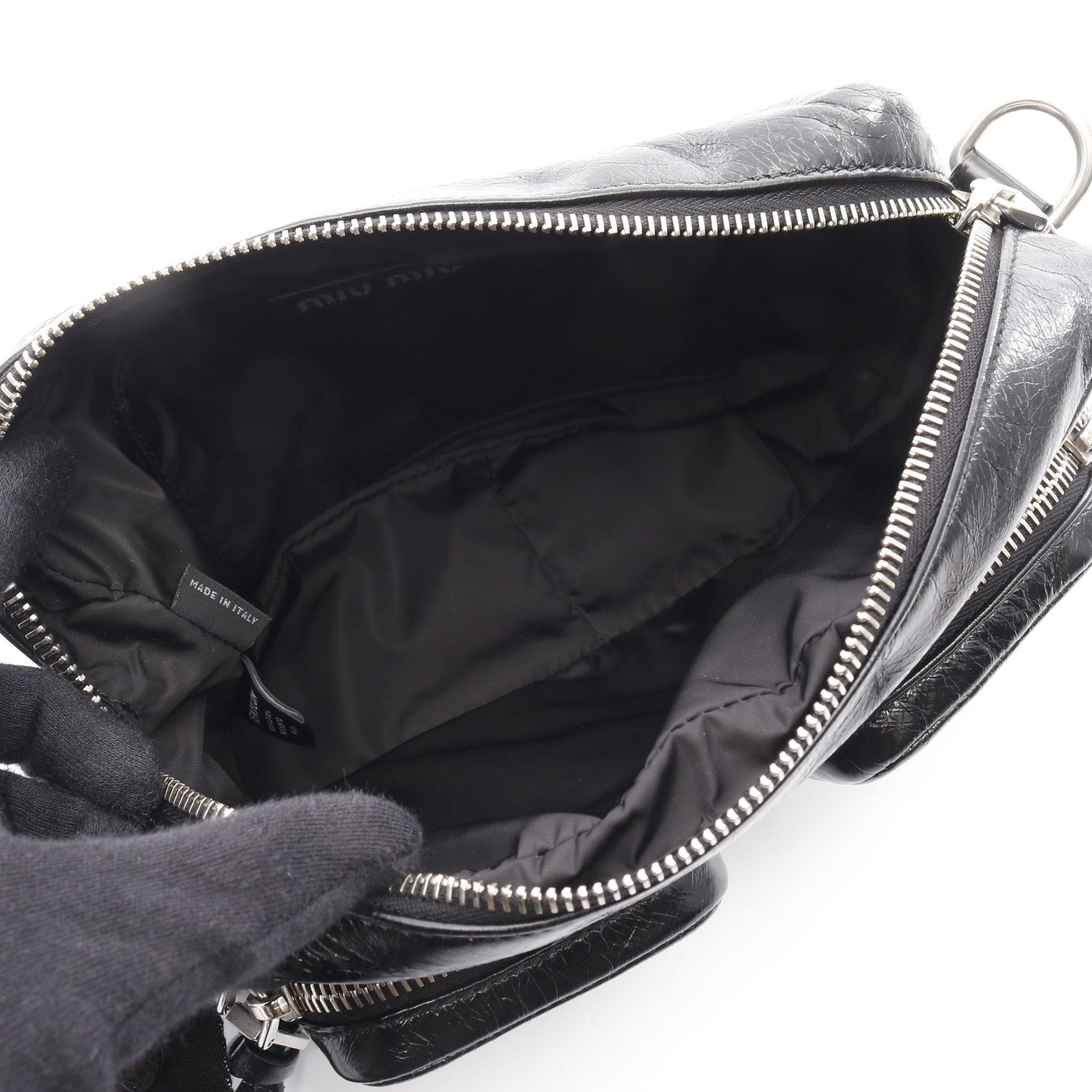 Miu Miu Miu Miu Shoulder Bag Leather Black Size ONE SIZE - 3 Thumbnail