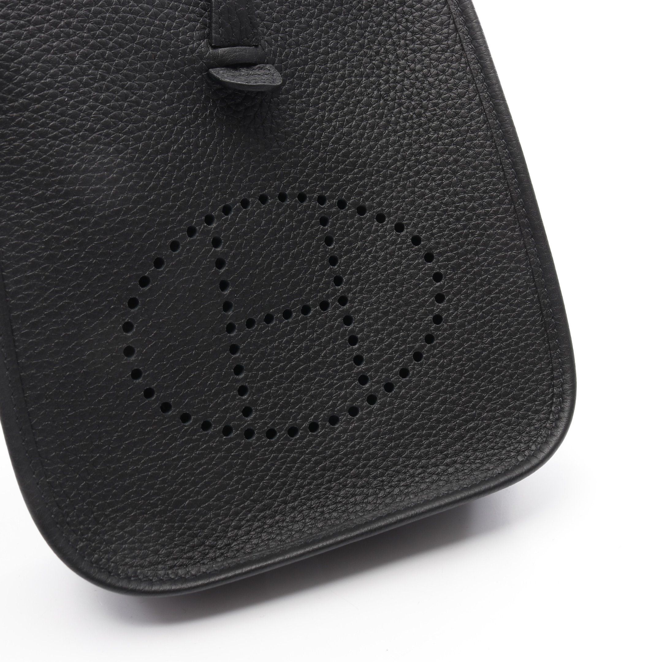 Hermes Hermes Evelyn Tpm Shoulder Bag Clemence Leather Black Silver Hardware Double Engraved Size ONE SIZE - 7 Thumbnail