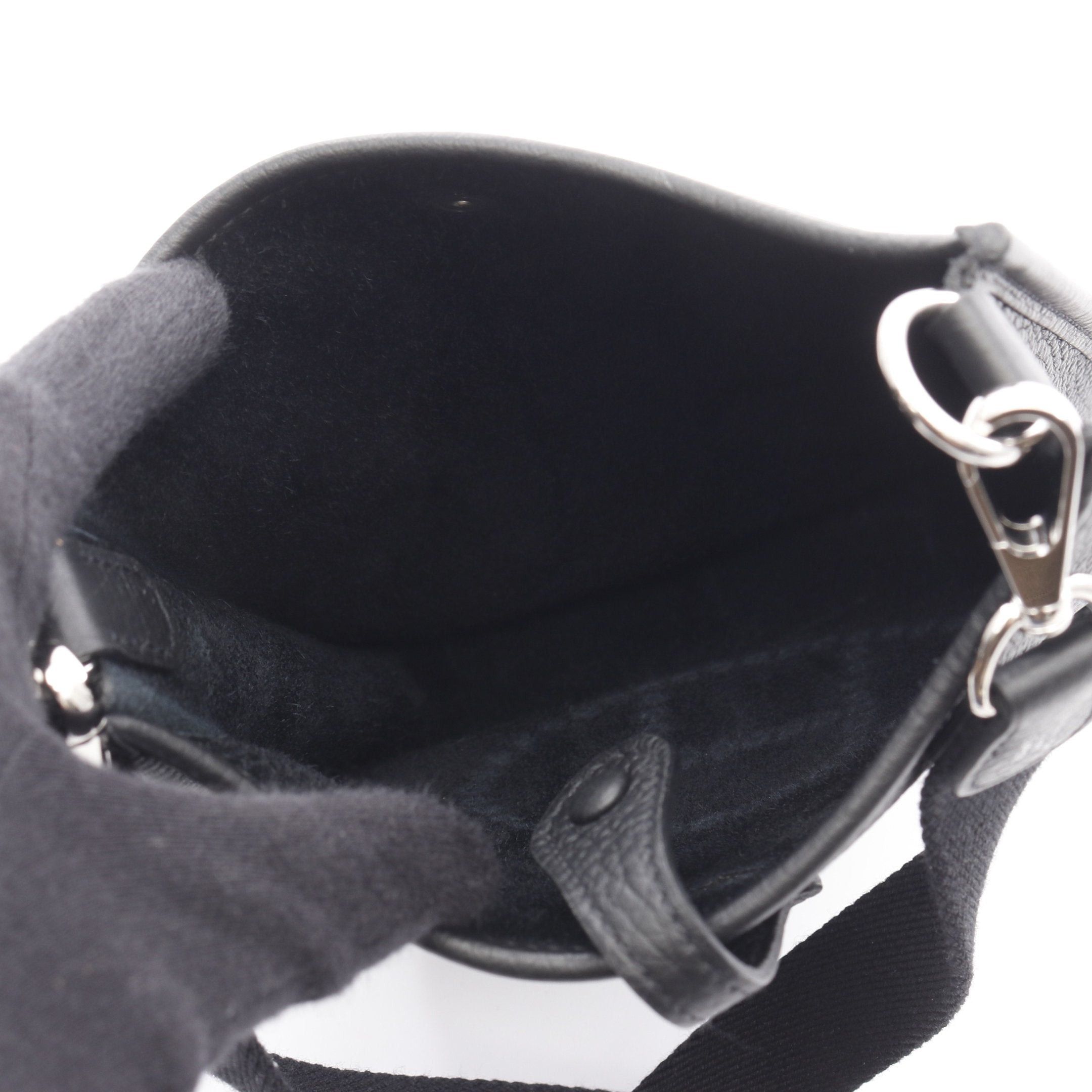 Hermes Hermes Evelyn Tpm Shoulder Bag Clemence Leather Black Silver Hardware Double Engraved Size ONE SIZE - 3 Thumbnail