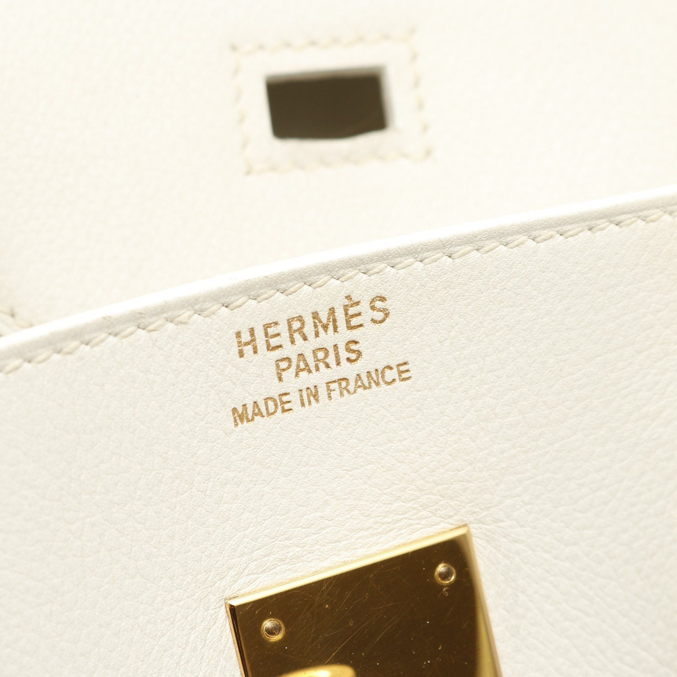 Hermes Hermes Birkin 35 Handbag Toile Officier Leather Khaki Green White Gold Hardware ○Y Stamp Size ONE SIZE - 4 Thumbnail