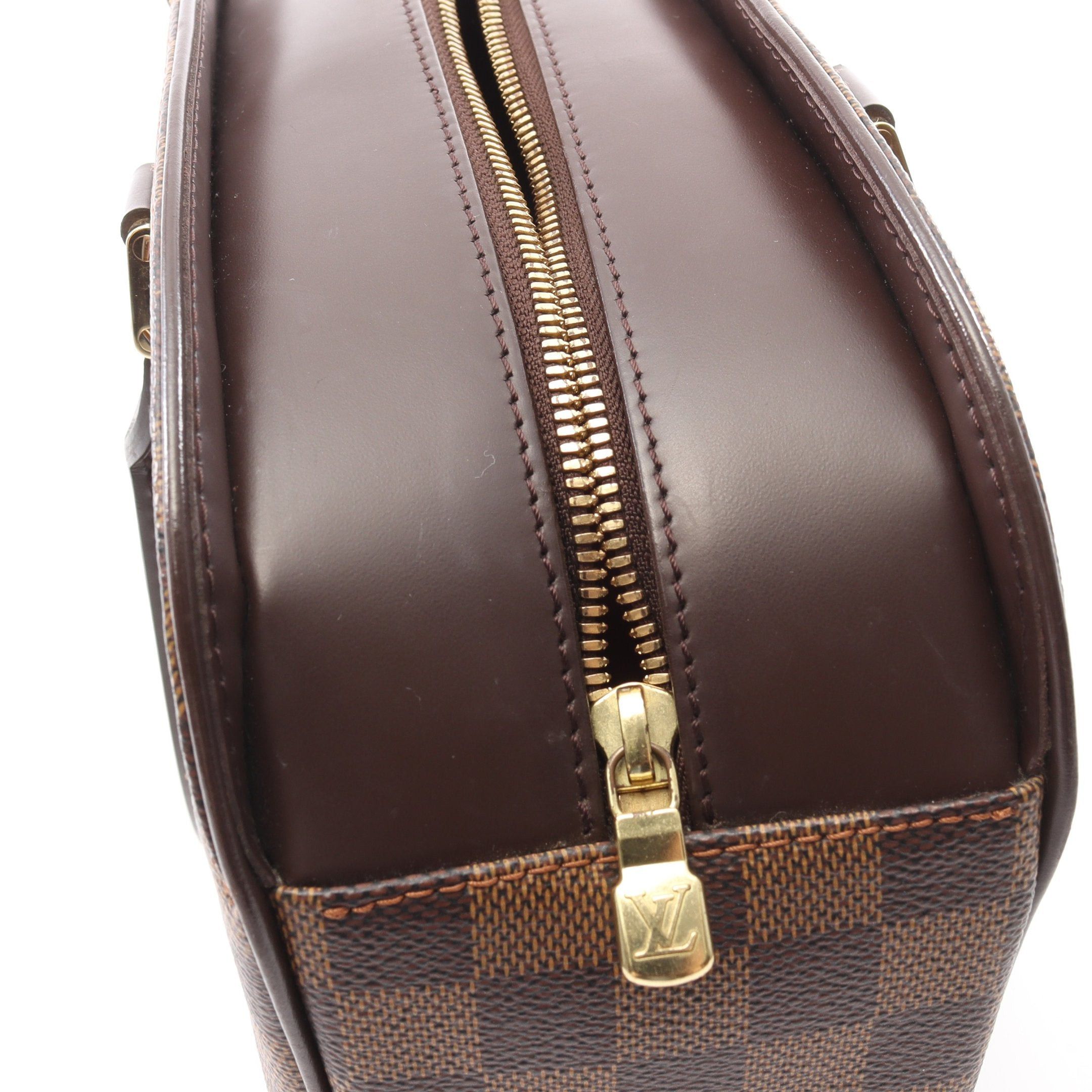 Louis Vuitton Louis Vuitton Saria Horizontal Damier Ebene Handbag Leather Brown Size ONE SIZE - 7 Thumbnail