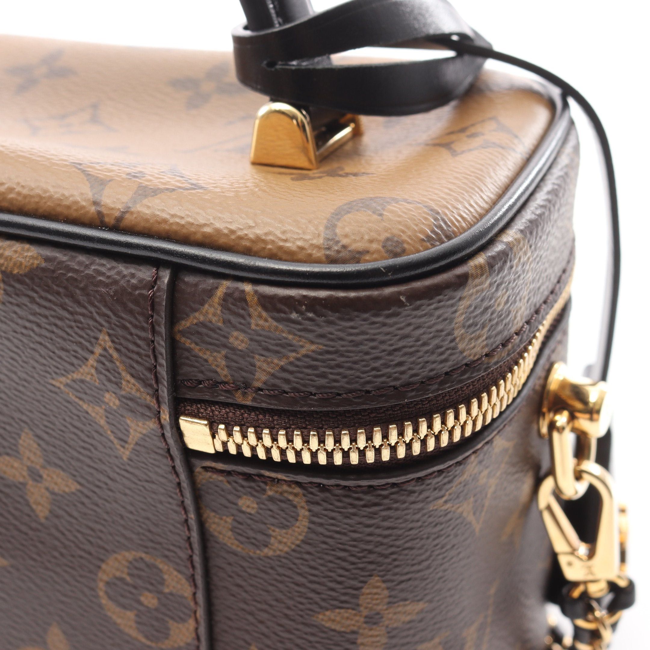 Louis Vuitton Louis Vuitton Vanity Nv Pm Monogram Reverse Handbag Bag Leather Brown Black Size ONE SIZE - 6 Thumbnail