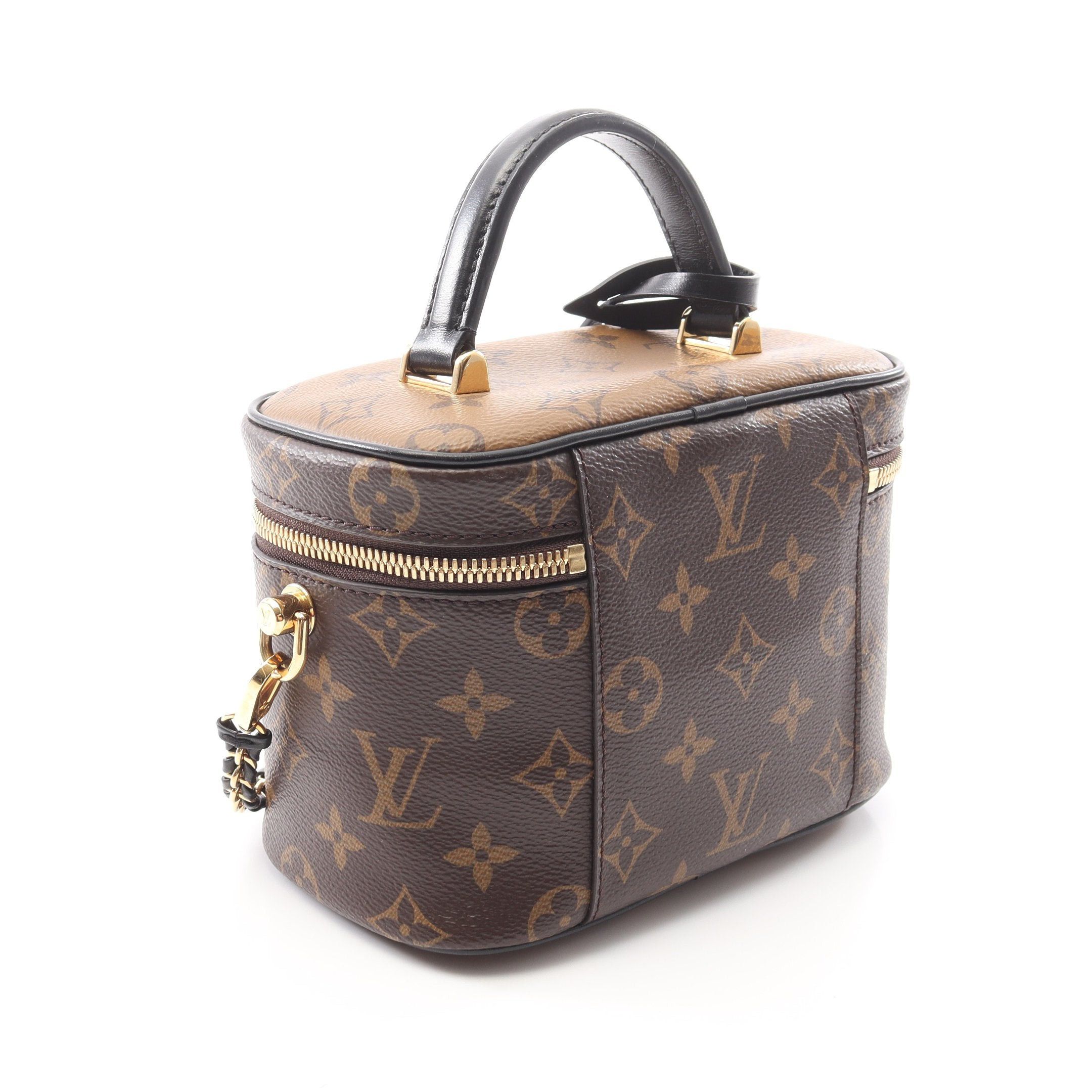 Louis Vuitton Louis Vuitton Vanity Nv Pm Monogram Reverse Handbag Bag Leather Brown Black Size ONE SIZE - 2 Thumbnail