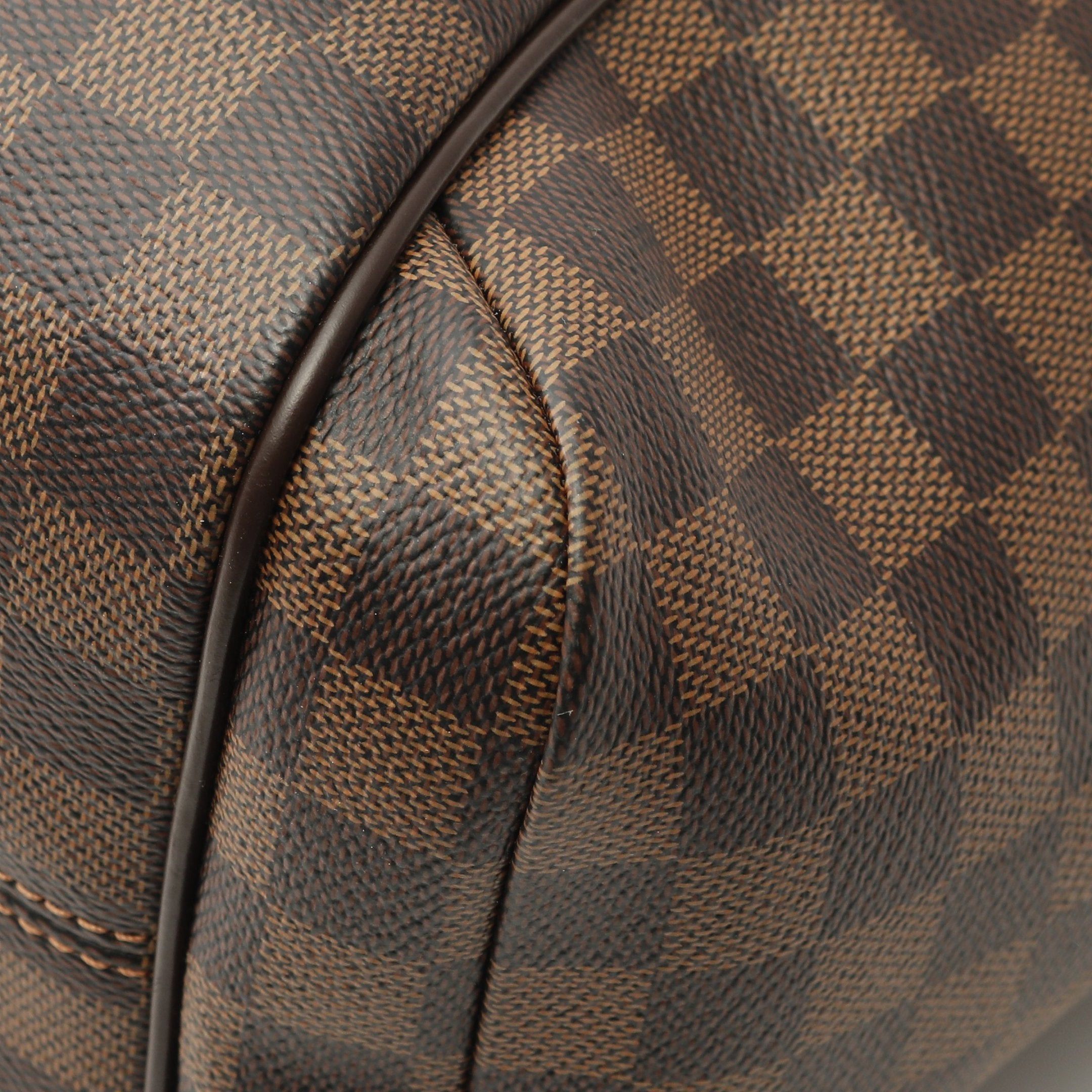 Louis Vuitton Louis Vuitton Totally Mm Damier Ebene Shoulder Bag Tote Leather Brown Size ONE SIZE - 6 Thumbnail
