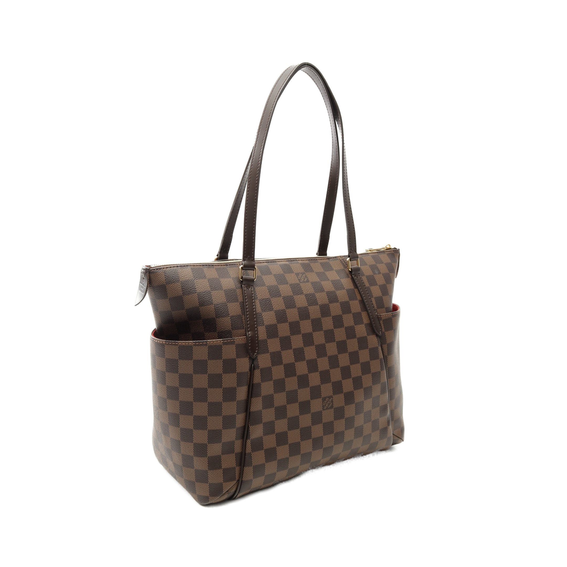 Louis Vuitton Louis Vuitton Totally Mm Damier Ebene Shoulder Bag Tote Leather Brown Size ONE SIZE - 2 Thumbnail