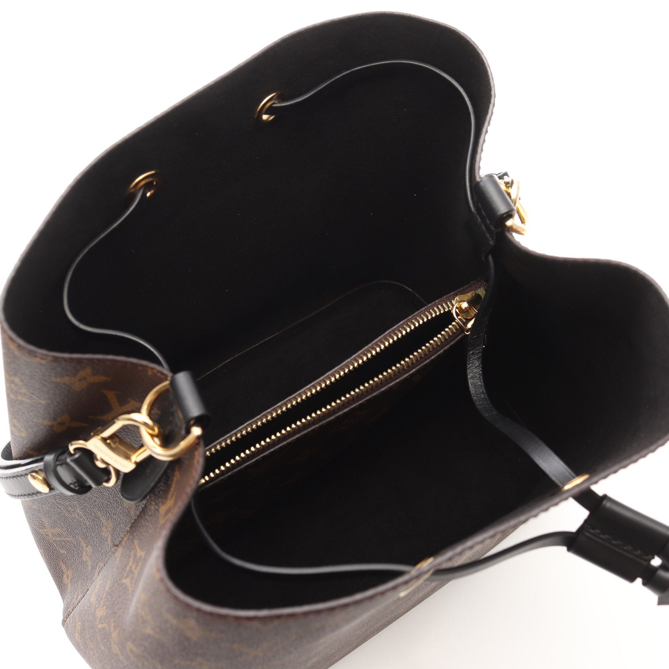 Louis Vuitton Louis Vuitton Neo Noe Monogram Noir Shoulder Bag Leather Brown Black Size ONE SIZE - 3 Thumbnail