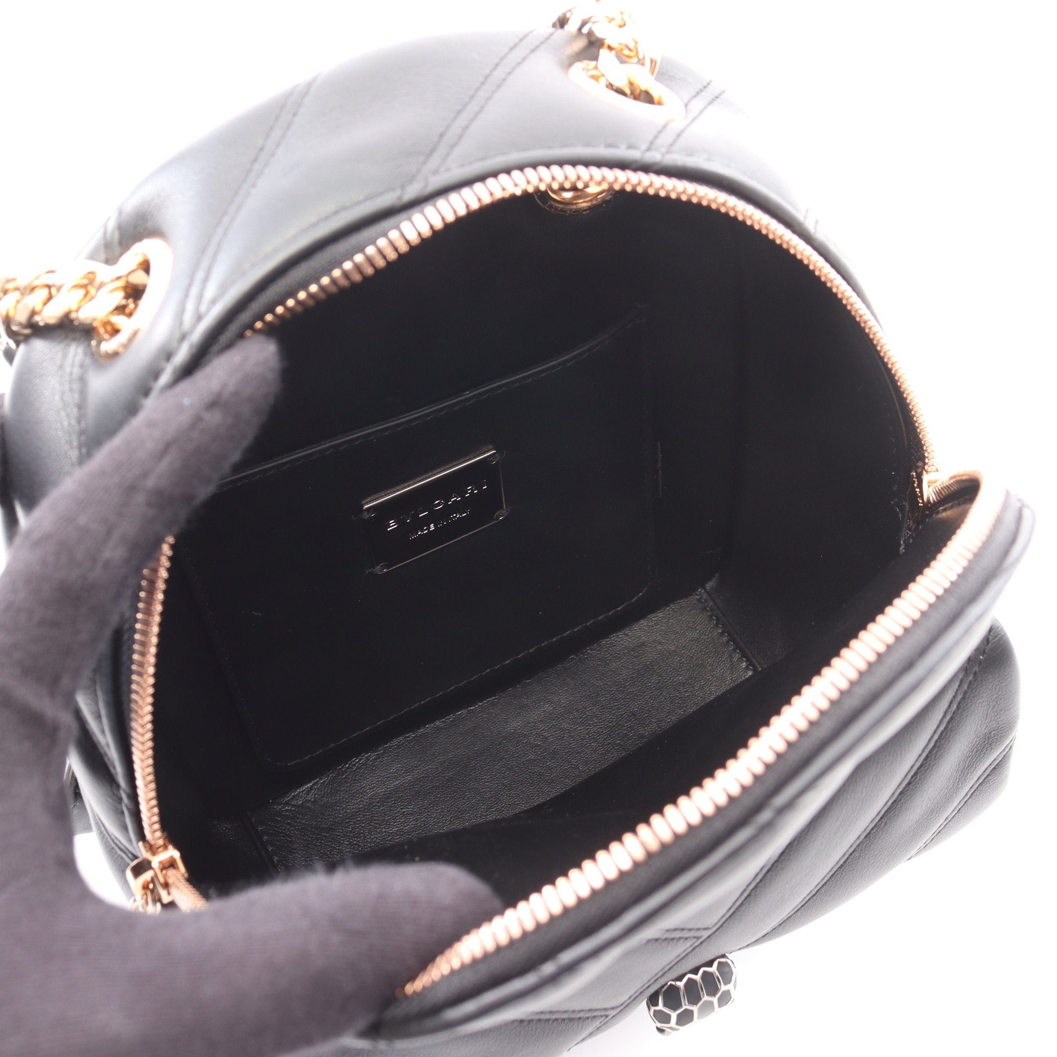 Bvlgari Bvlgari Serpenti Cabochon Chain Backpack Rucksack Leather Black Size ONE SIZE - 3 Thumbnail