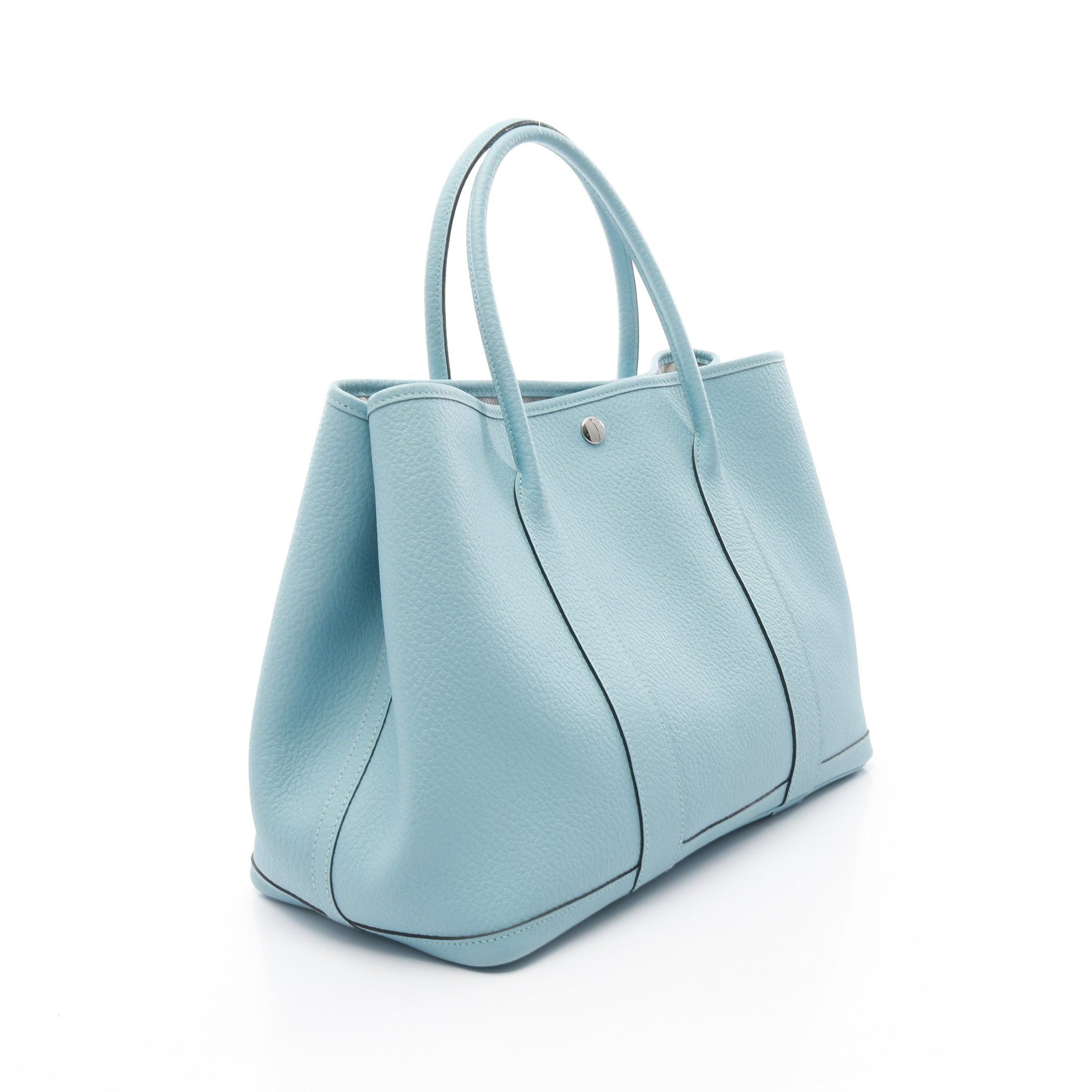 Hermes Hermes Garden Party Pm Blue Atoll Handbag Tote Bag Vash Country Turquoise Silver Hardware T Stamp Size ONE SIZE - 2 Thumbnail