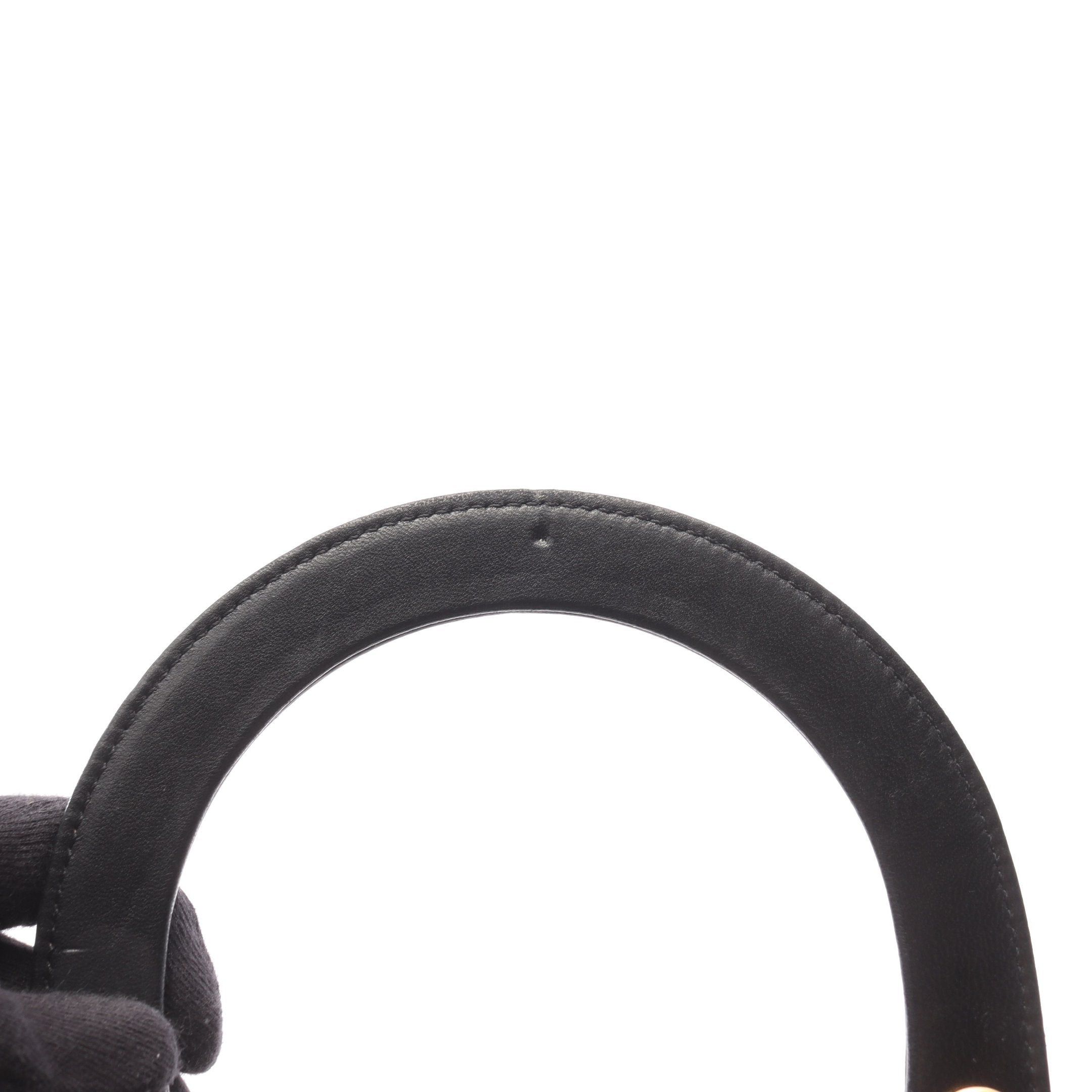 Dior Dior Lady Dior Large Handbag Leather Black Size ONE SIZE - 9 Thumbnail