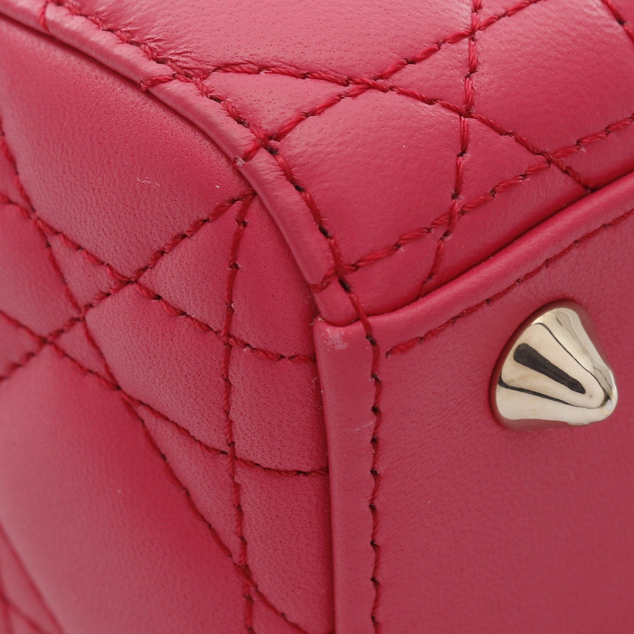Dior Dior Lady Dior Small Handbag Leather Pink Size ONE SIZE - 5 Thumbnail