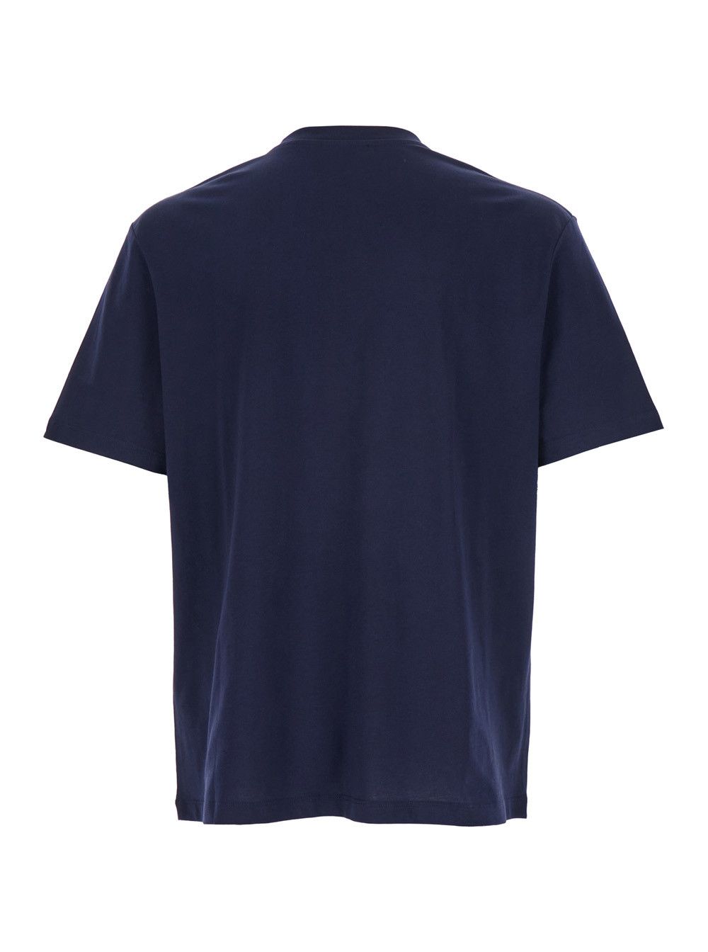 Balmain Blue Crewneck T-Shirt with Logo Lettering Print on the Front in Cotton Man Size US XXL / EU 58 / 5 - 2 Thumbnail