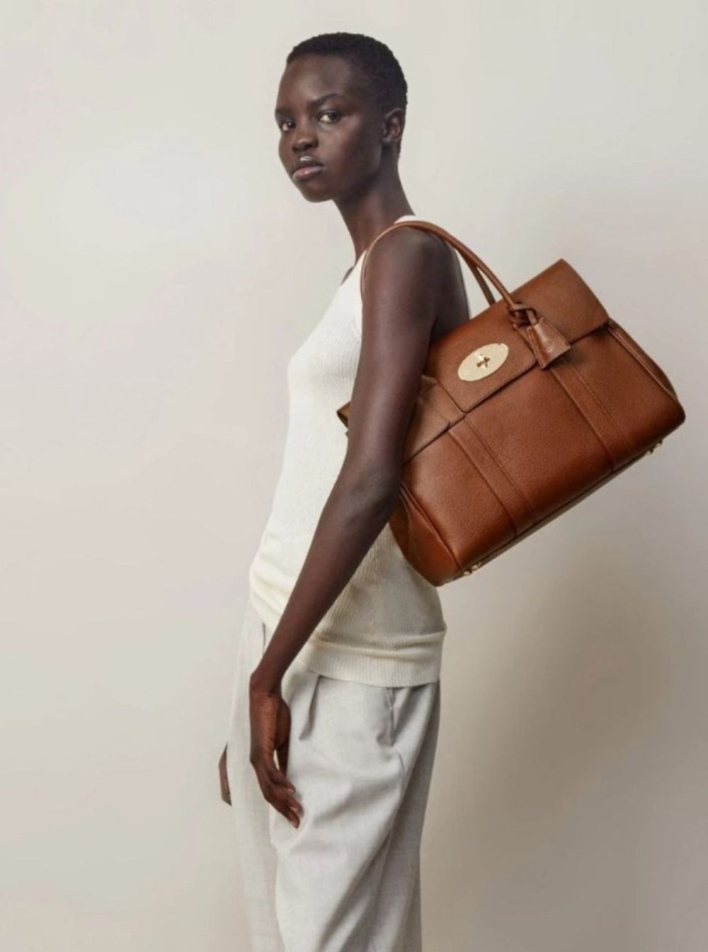 Mulberry Bayswater Brown Leather Handbag Mulberry Woman Size ONE SIZE - 5 Thumbnail
