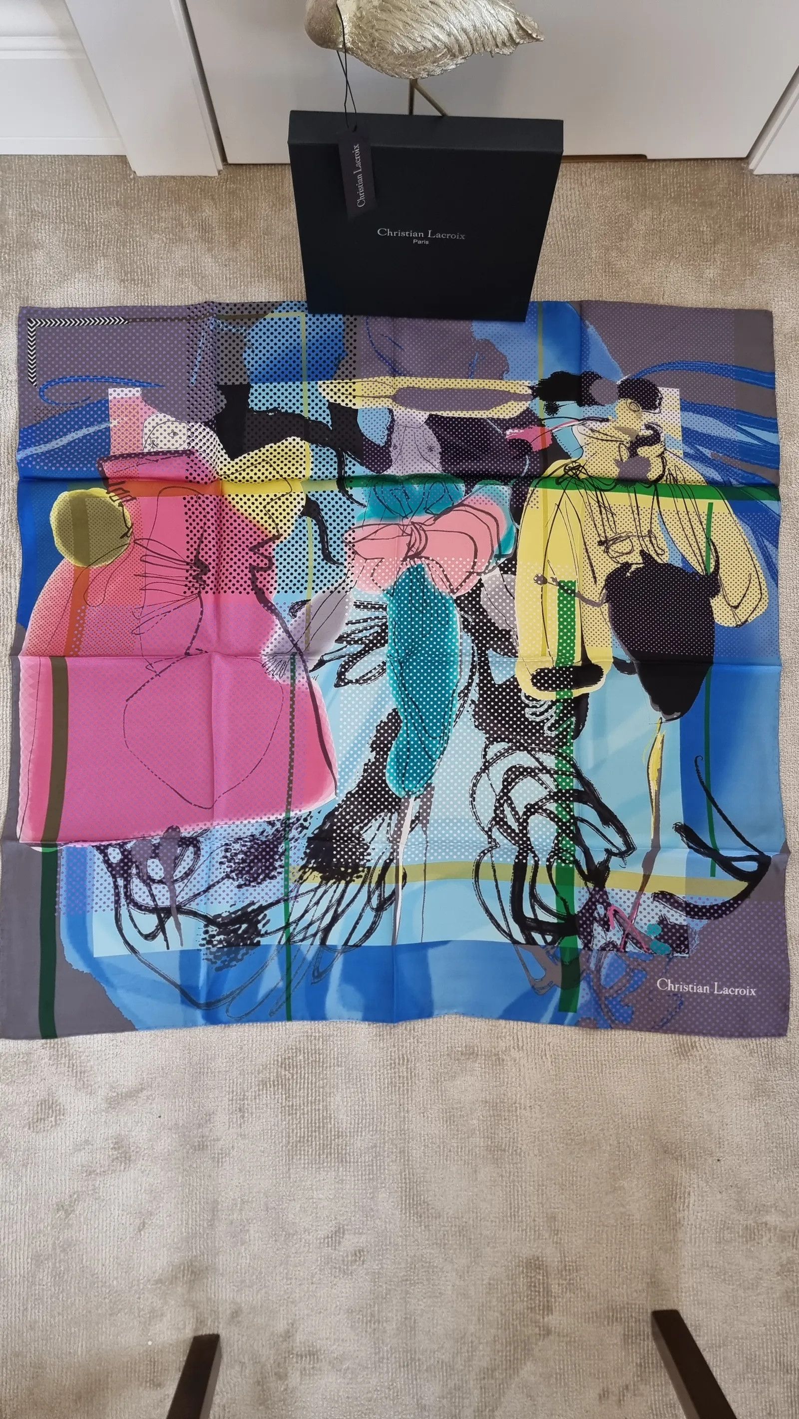 Designer DESIGNER CHRISTIAN LACROIX SIDEN SJAL SPLITTERNY Scarf Size ONE SIZE - 3 Thumbnail