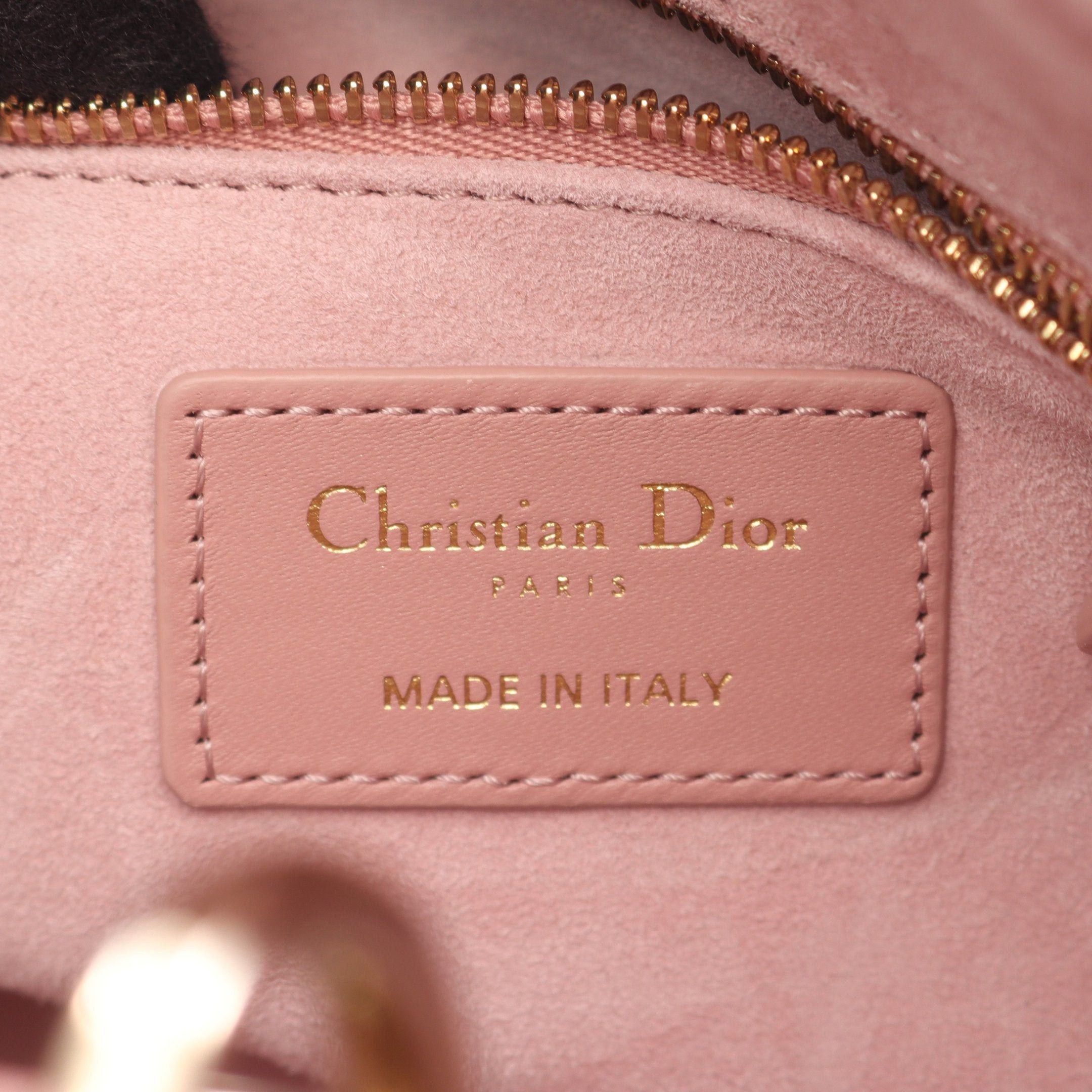 Dior Dior Lady Dior Small Handbag Leather Dusty Pink Size ONE SIZE - 4 Thumbnail