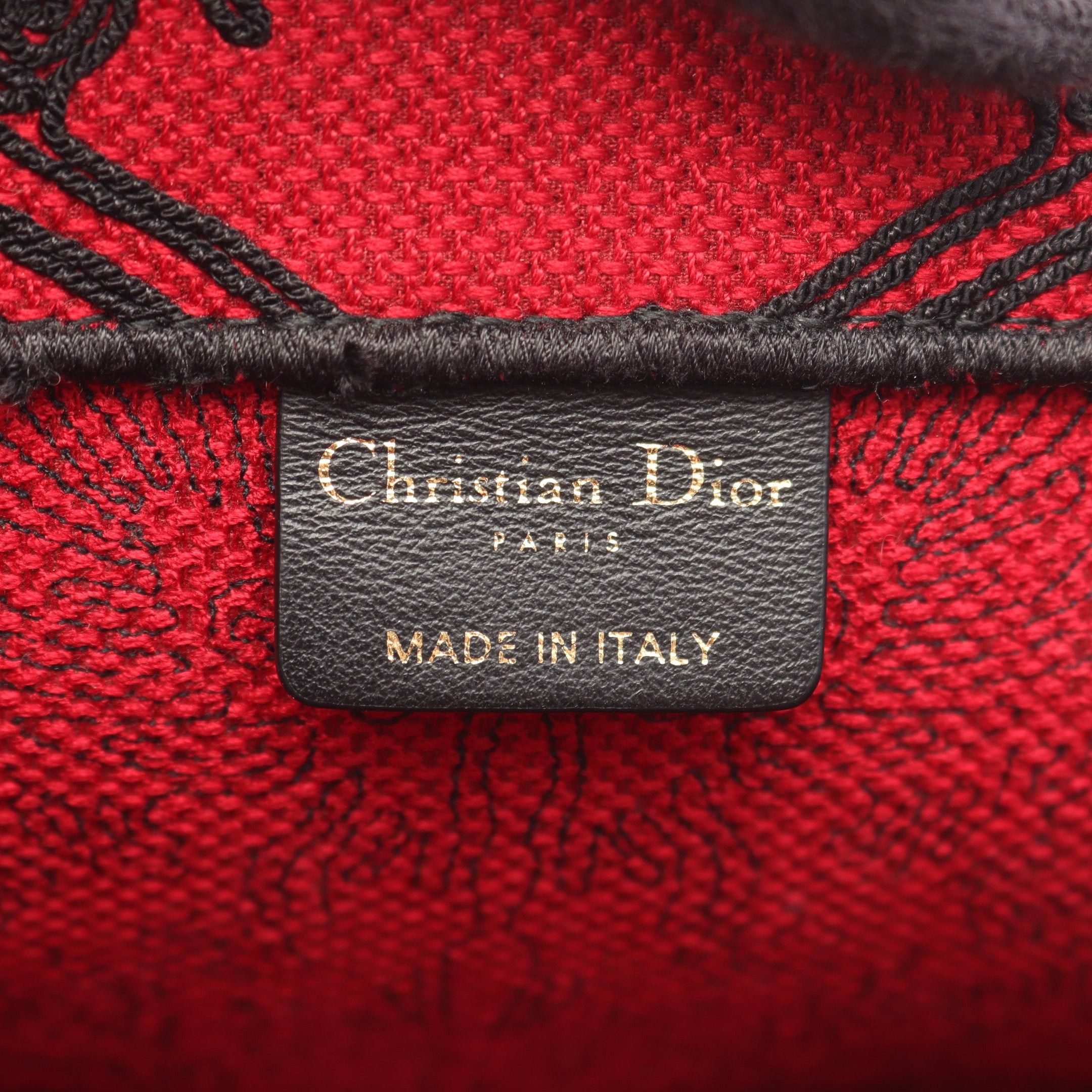 Dior Dior Book Tote Large Handbag Bag Canvas Red Black Size ONE SIZE - 4 Thumbnail