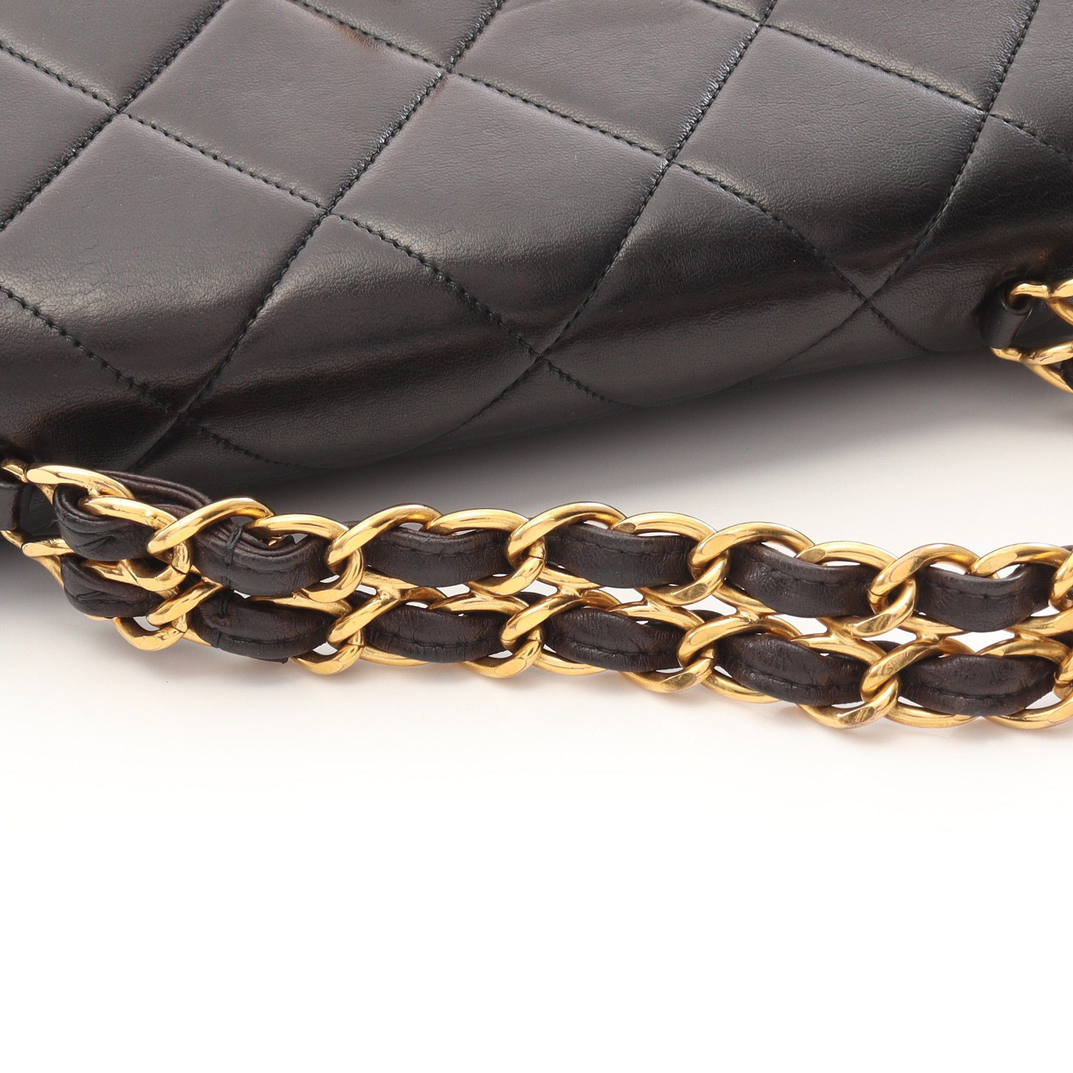 Chanel Chanel Matelasse Chain Handbag Lambskin Black Gold Hardware Size ONE SIZE - 11 Thumbnail