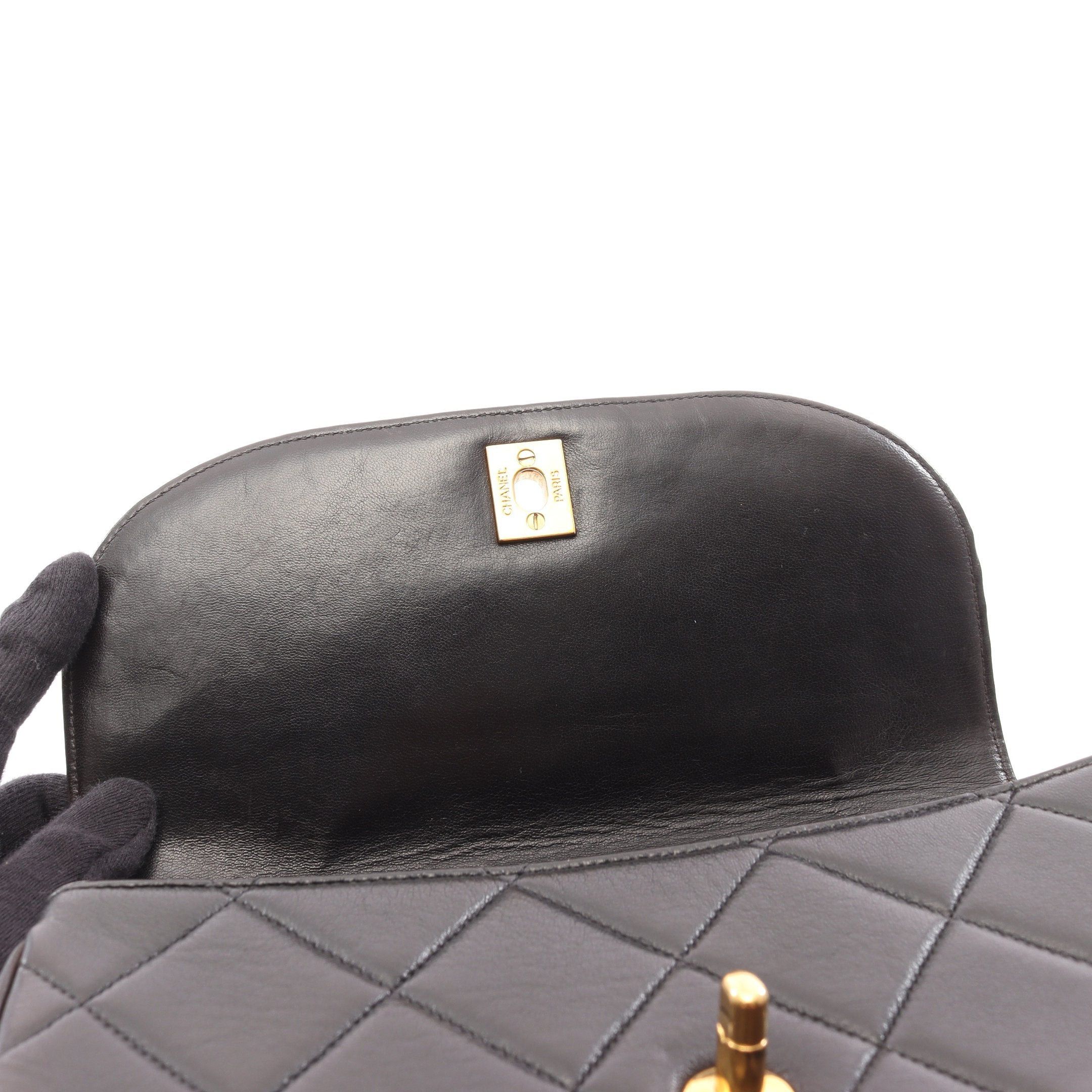 Chanel Chanel Matelasse Chain Handbag Lambskin Black Gold Hardware Size ONE SIZE - 6 Thumbnail