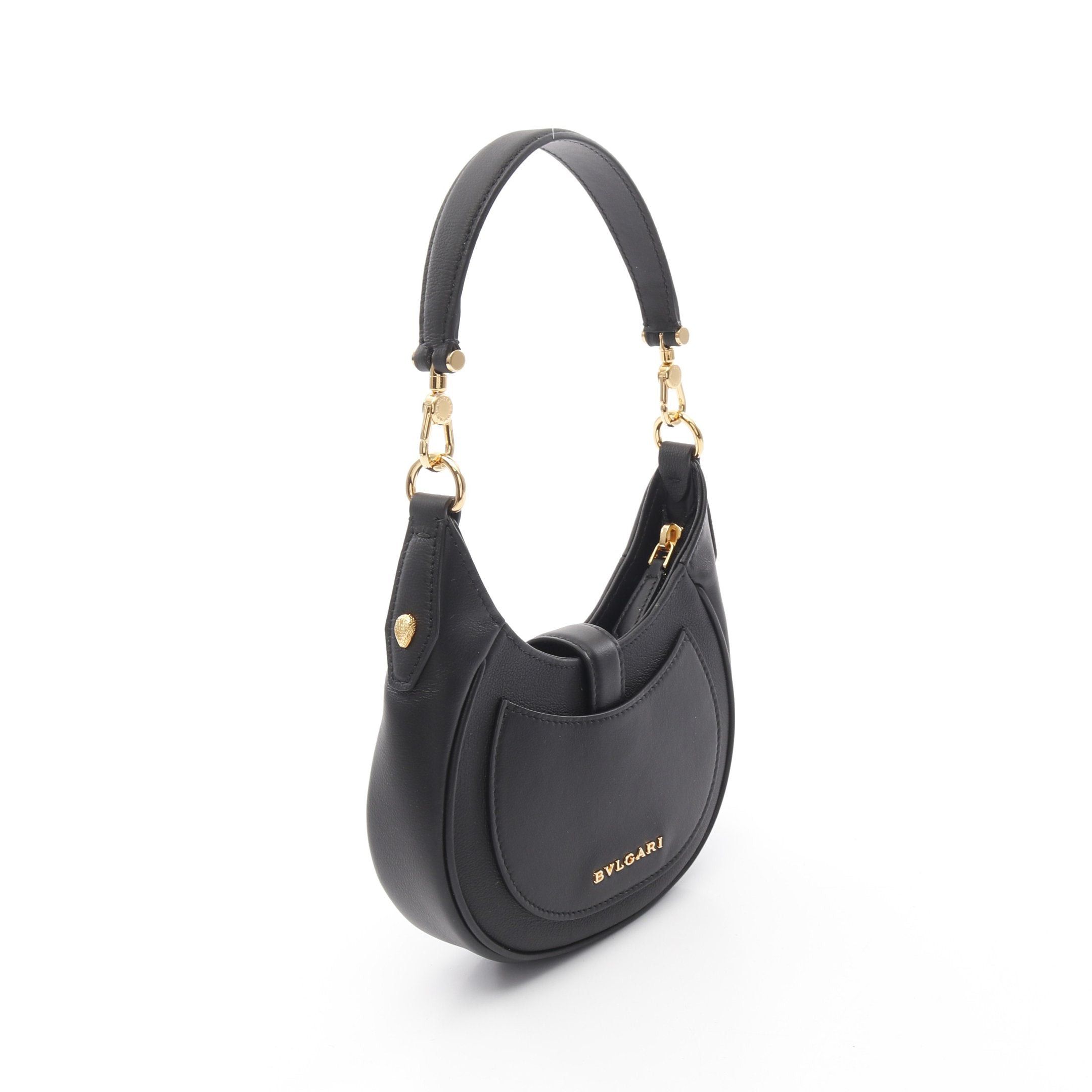 Bvlgari Bvlgari Serpenti Ellipse Handbag Leather Black Size ONE SIZE - 2 Thumbnail