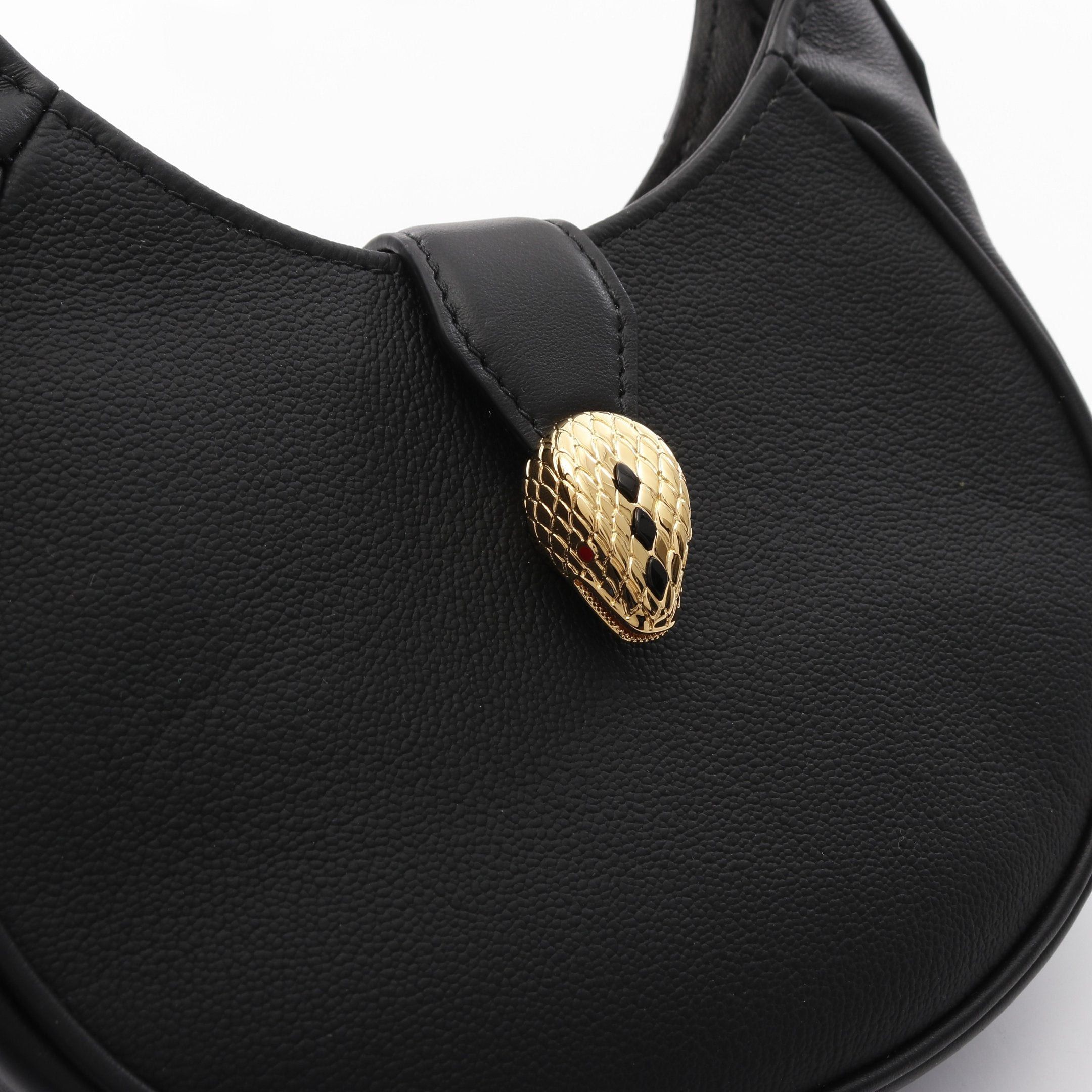 Bvlgari Bvlgari Serpenti Ellipse Handbag Leather Black Size ONE SIZE - 8 Thumbnail
