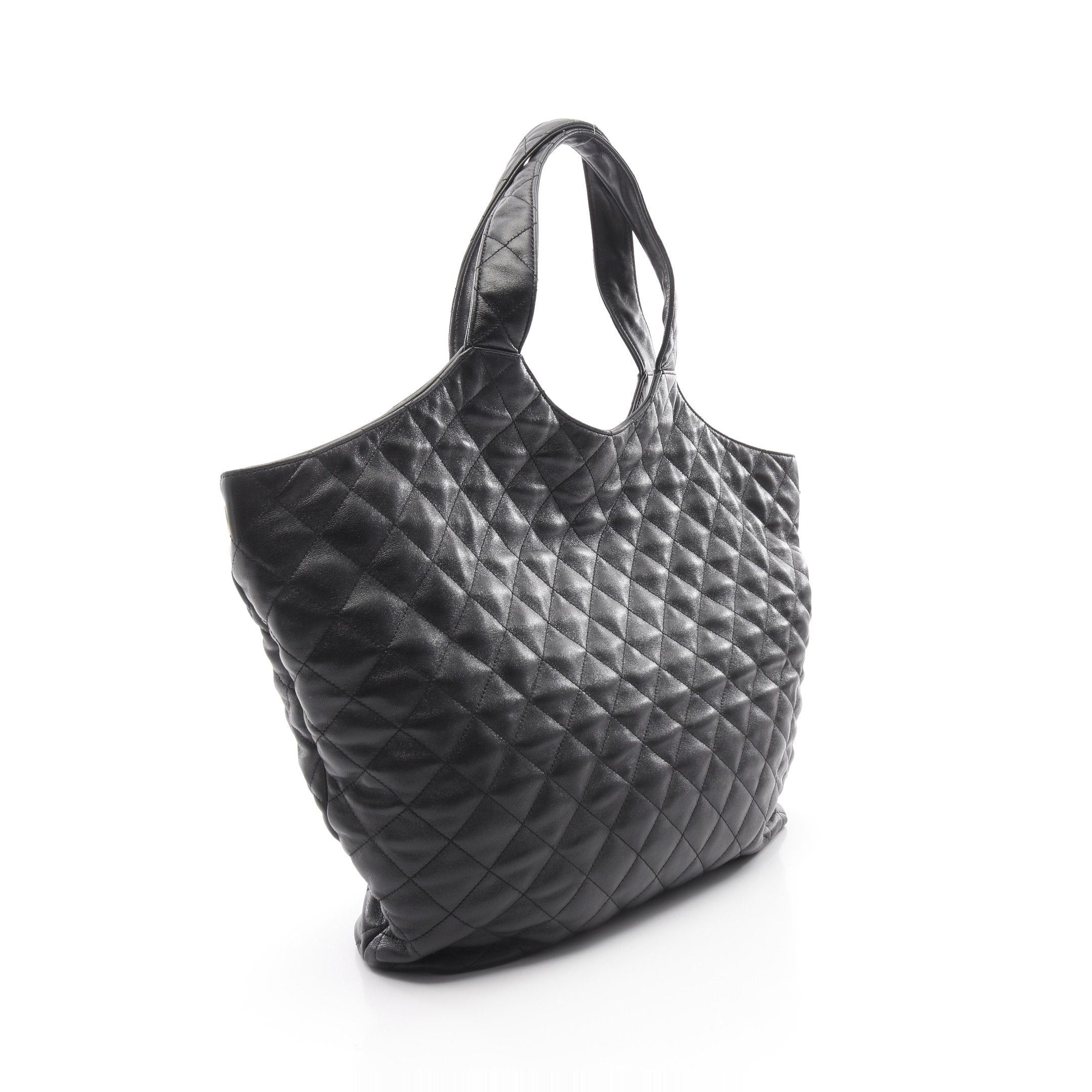 Yves Saint Laurent Yves Saint Laurent Icare Maxi Shopping Bag Shoulder Tote Lambskin Black Size ONE SIZE - 2 Thumbnail