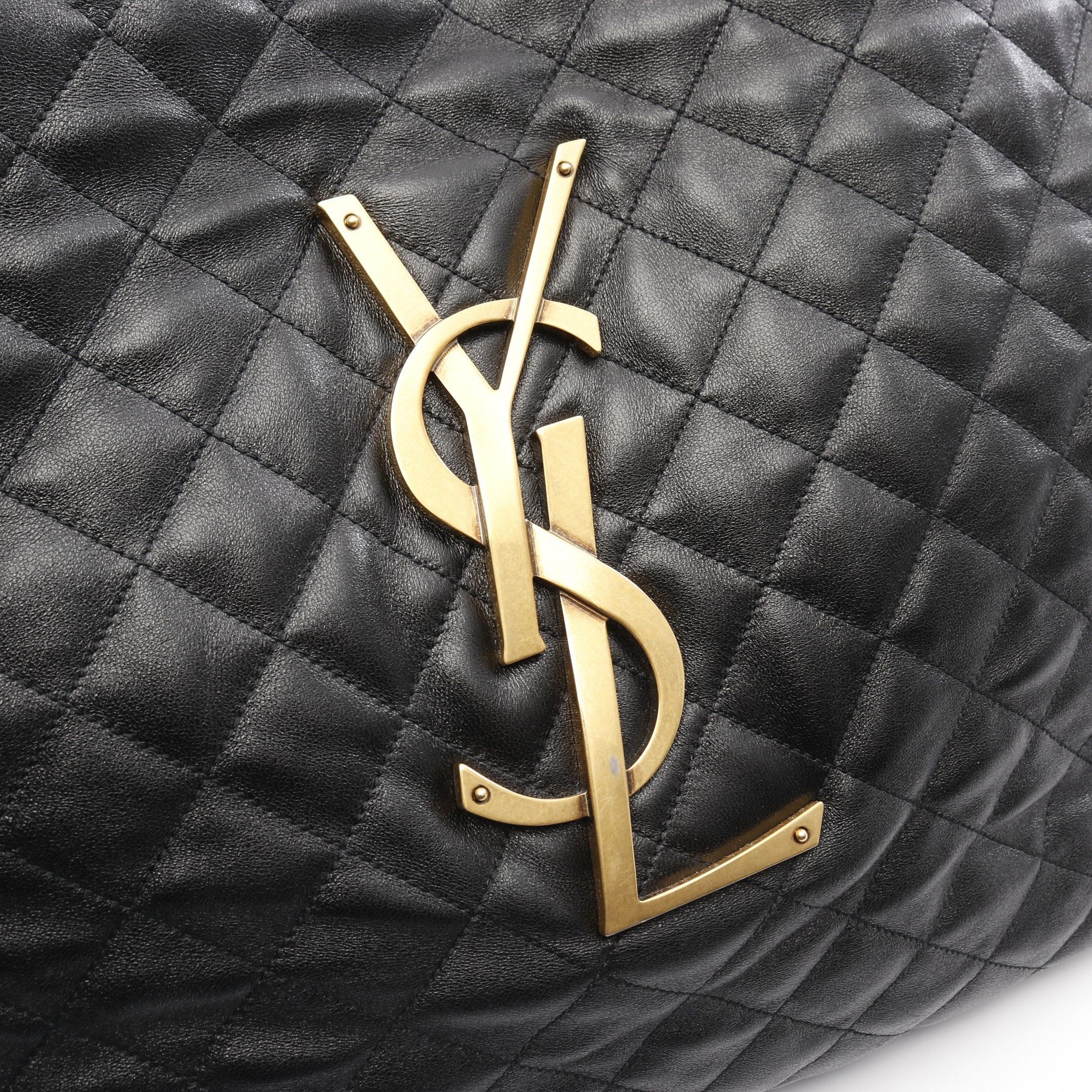 Yves Saint Laurent Yves Saint Laurent Icare Maxi Shopping Bag Shoulder Tote Lambskin Black Size ONE SIZE - 12 Thumbnail