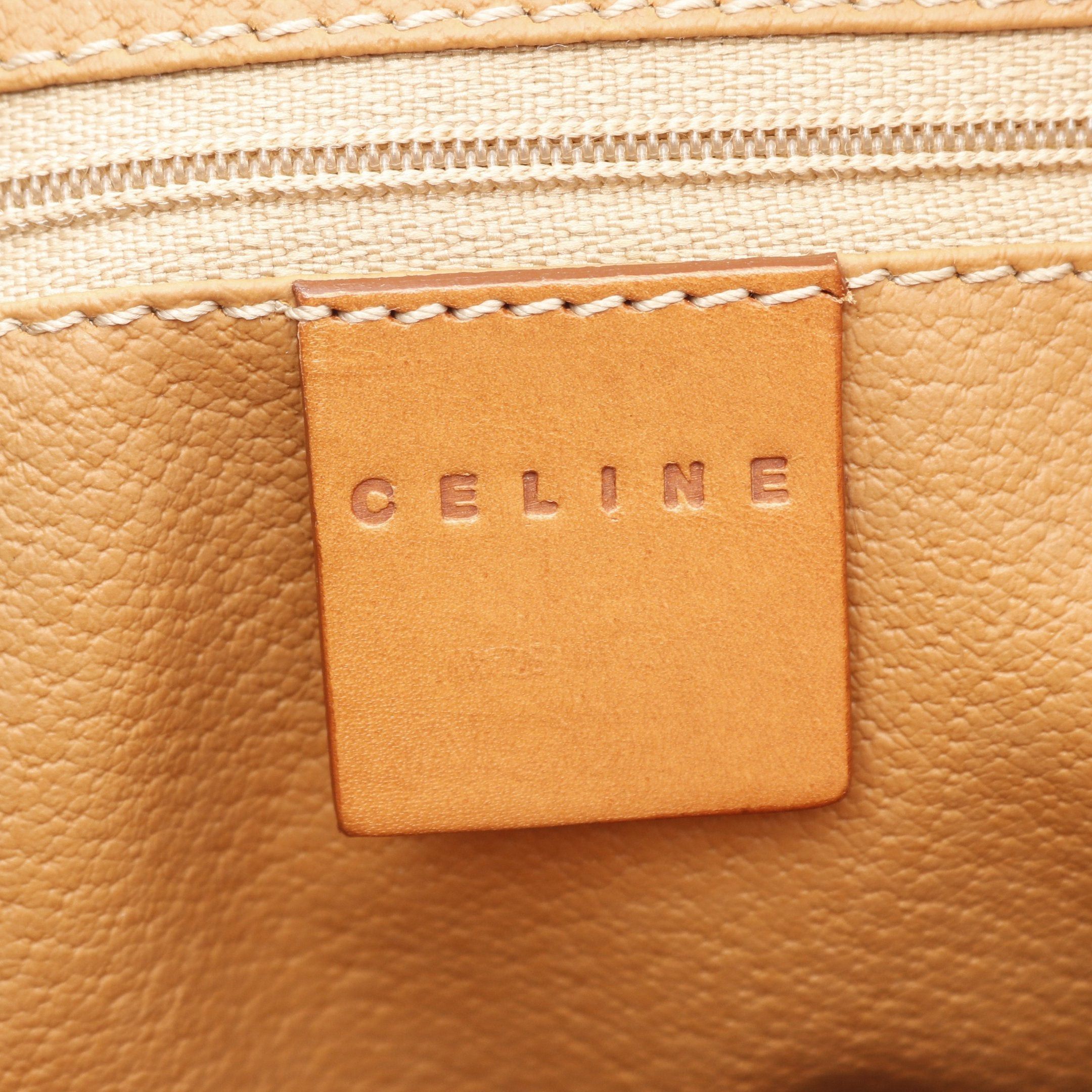 Celine Celine Macadam Handbag Leather Brown Dark Size ONE SIZE - 4 Thumbnail