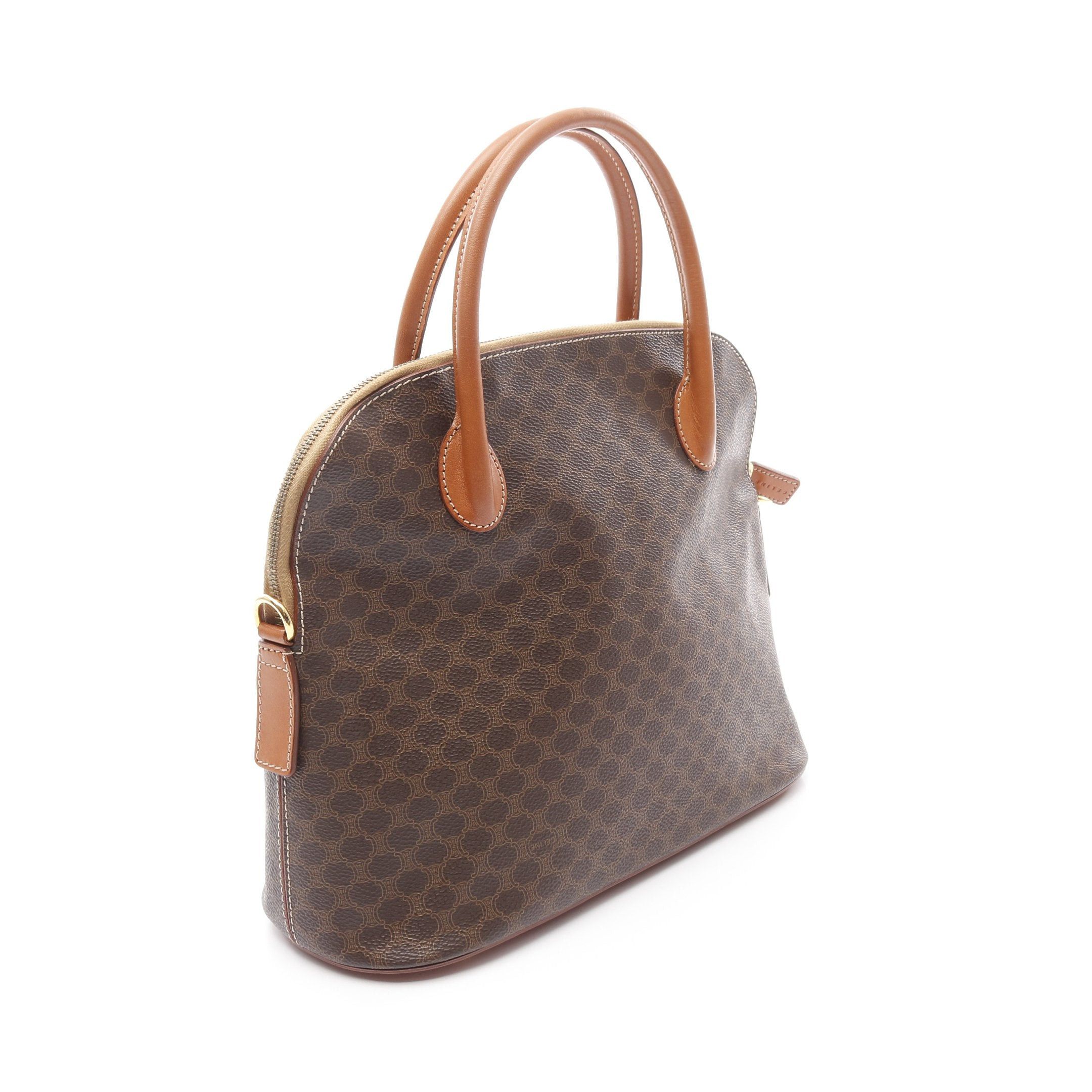 Celine Celine Macadam Handbag Leather Brown Dark Size ONE SIZE - 2 Thumbnail