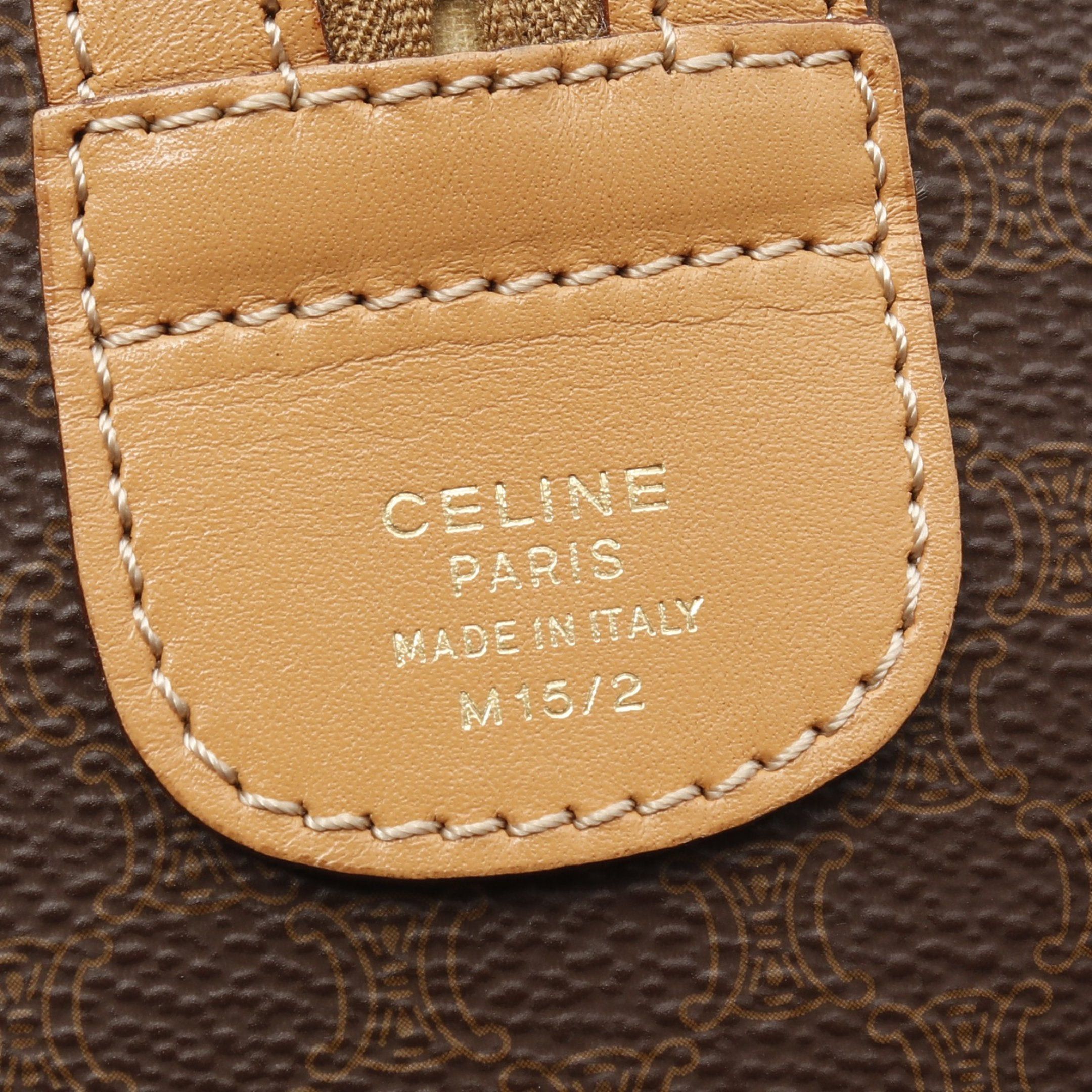 Celine Celine Macadam Handbag Mini Boston Bag Leather Brown Size ONE SIZE - 4 Thumbnail