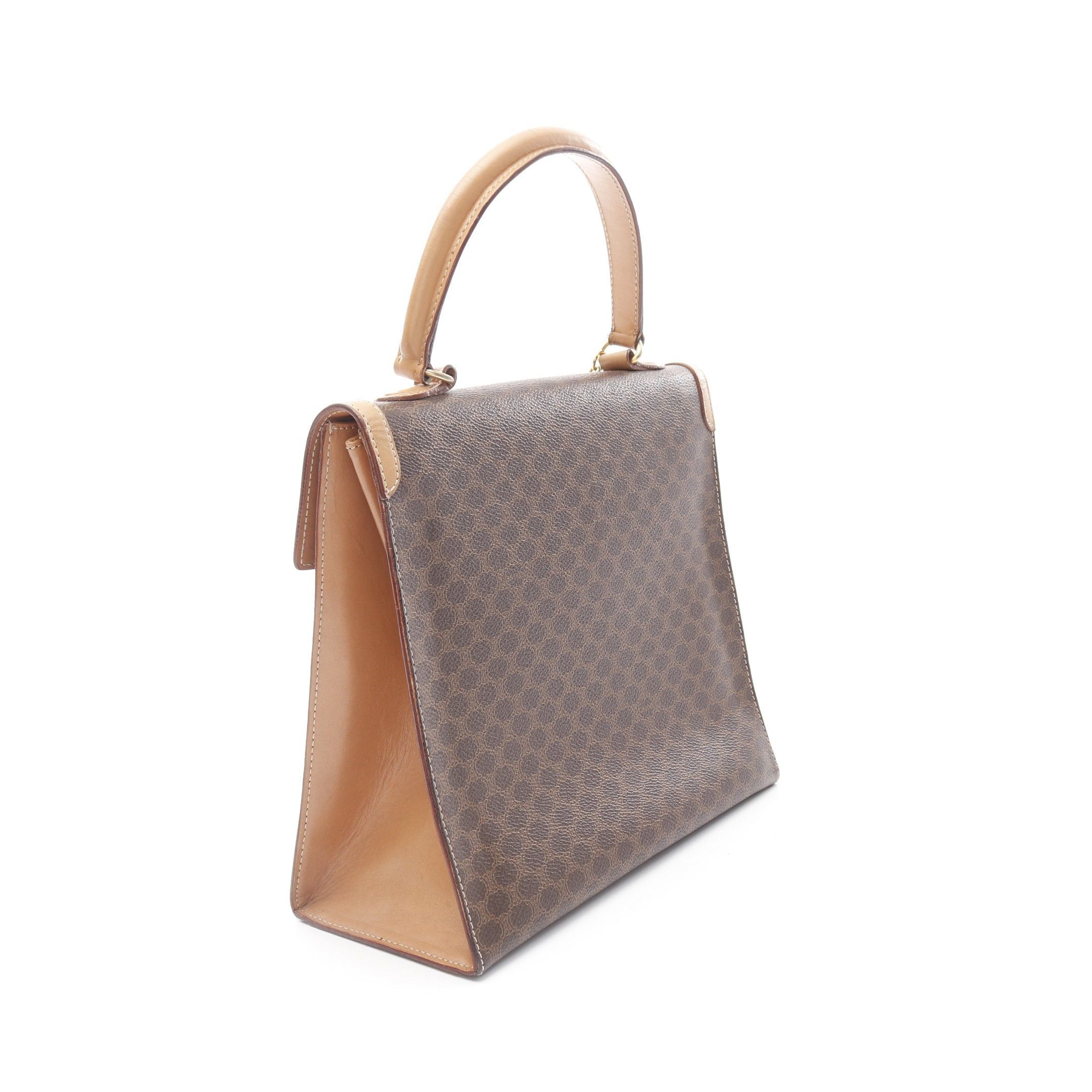 Celine Celine Macadam Handbag Leather Brown Size ONE SIZE - 2 Thumbnail