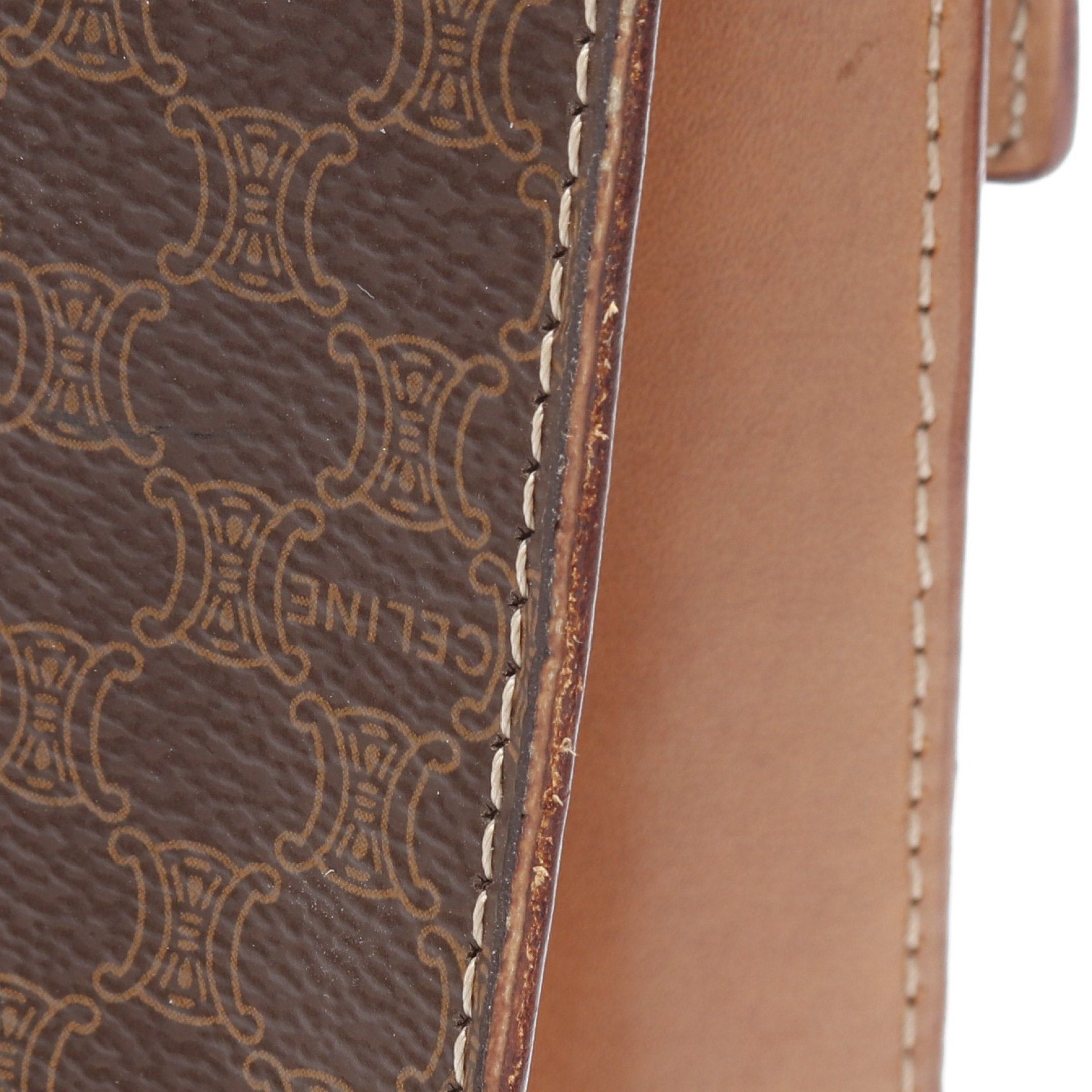 Celine Celine Macadam Handbag Leather Brown Size ONE SIZE - 9 Thumbnail