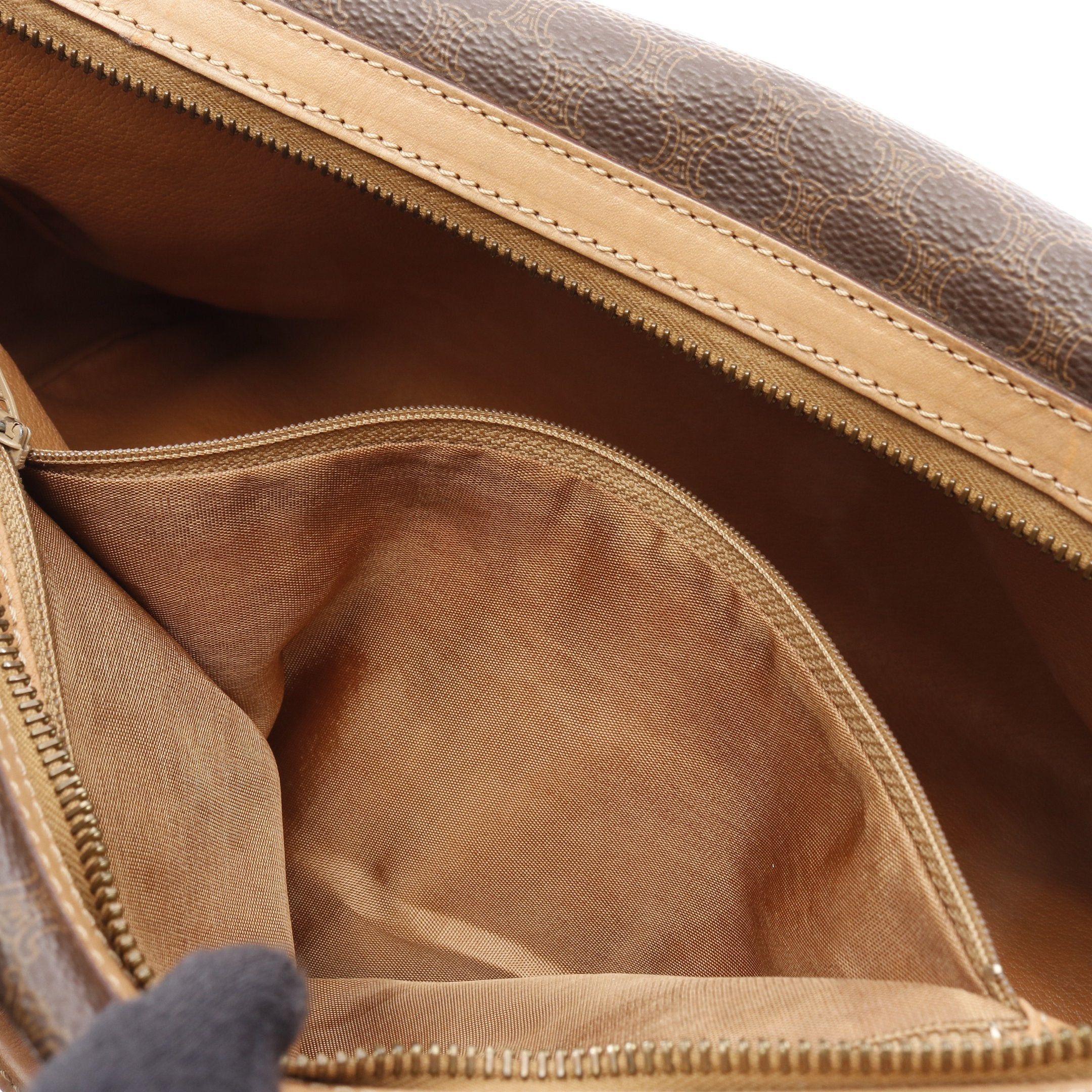 Celine Celine Macadam Handbag Mini Boston Bag Leather Brown Size ONE SIZE - 5 Thumbnail