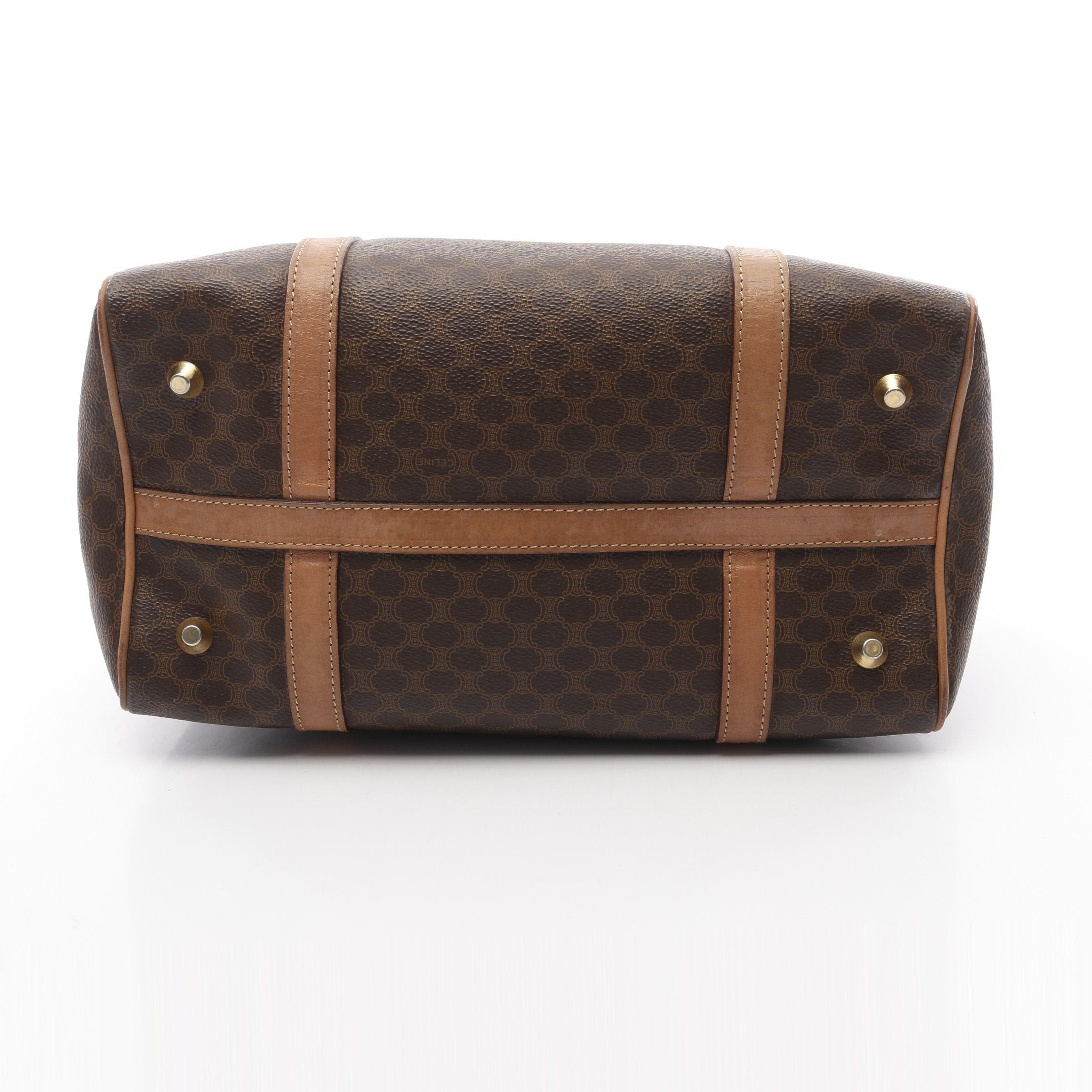 Celine Celine Macadam Handbag Mini Boston Bag Leather Brown Size ONE SIZE - 12 Thumbnail