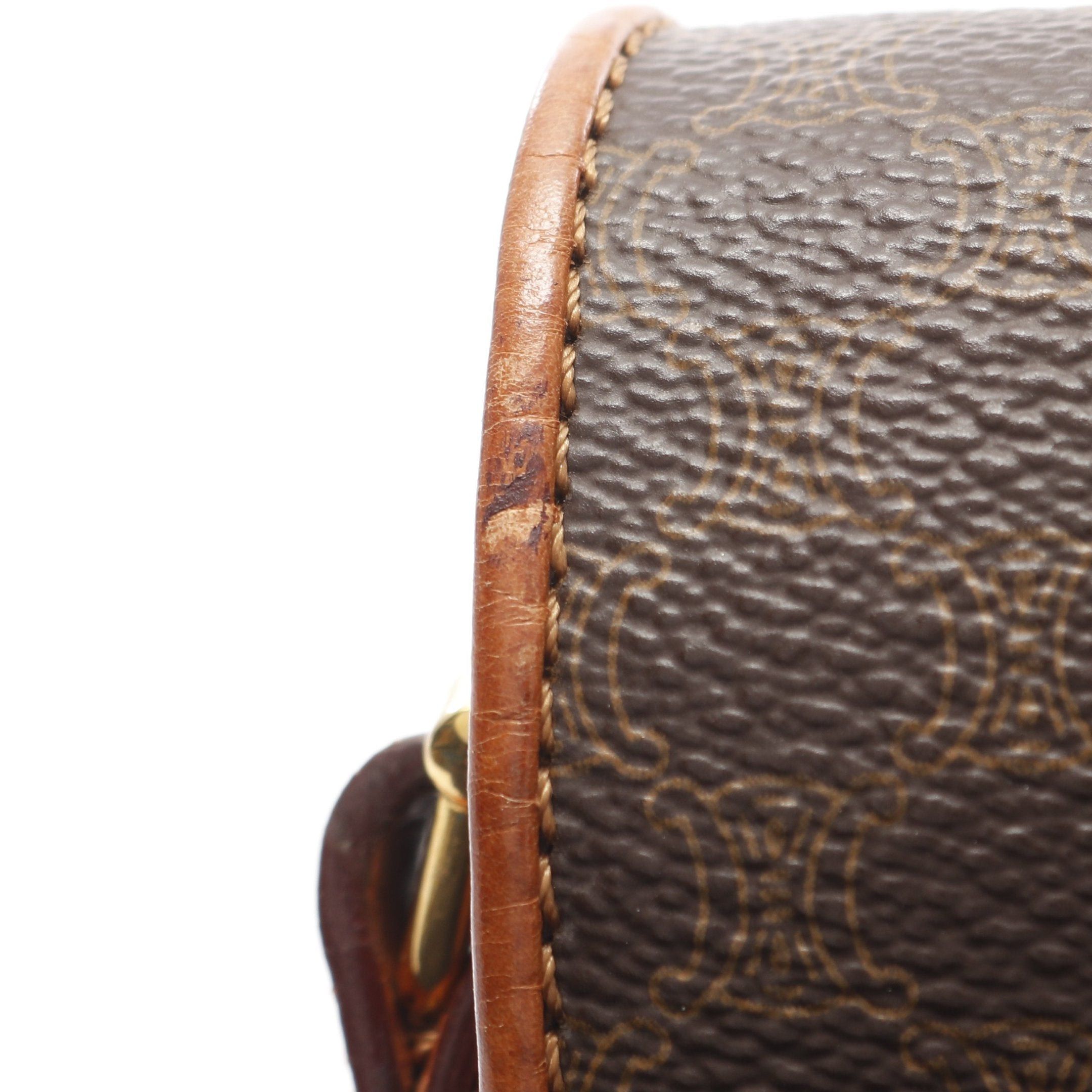 Celine Celine Macadam Shoulder Bag Leather Brown Dark Size ONE SIZE - 9 Thumbnail