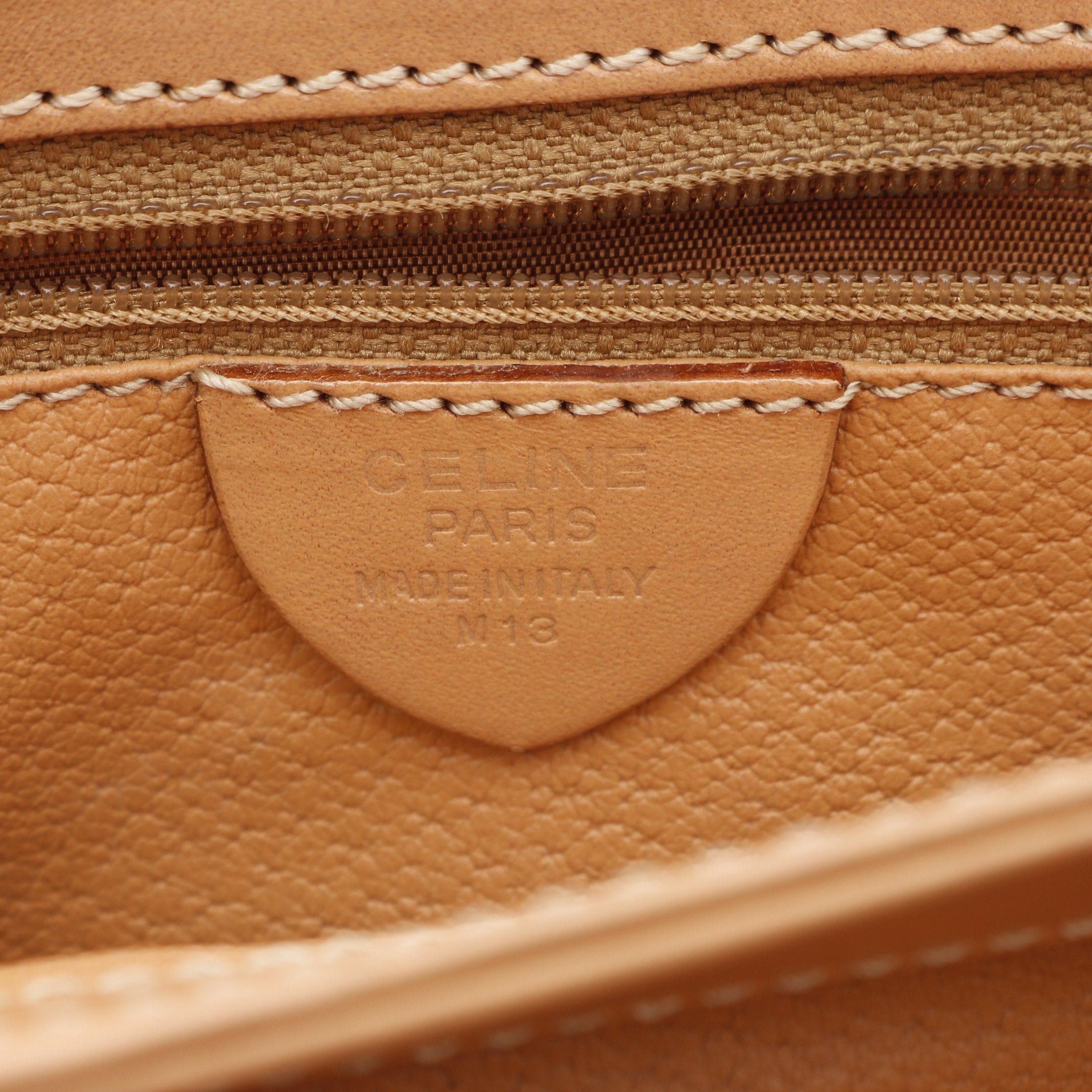 Celine Celine Macadam Handbag Leather Brown Dark Size ONE SIZE - 4 Thumbnail