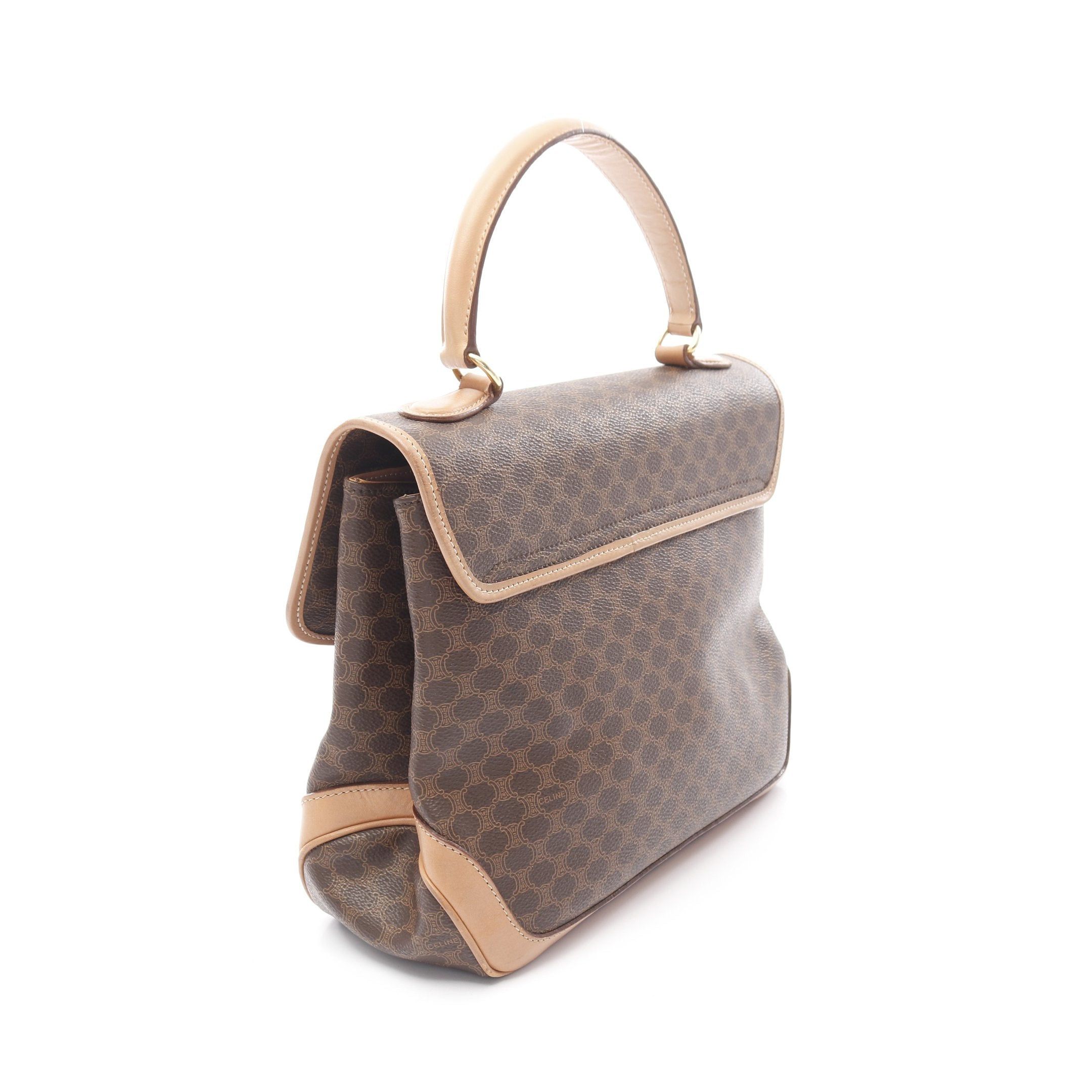 Celine Celine Macadam Handbag Leather Brown Dark Size ONE SIZE - 2 Thumbnail