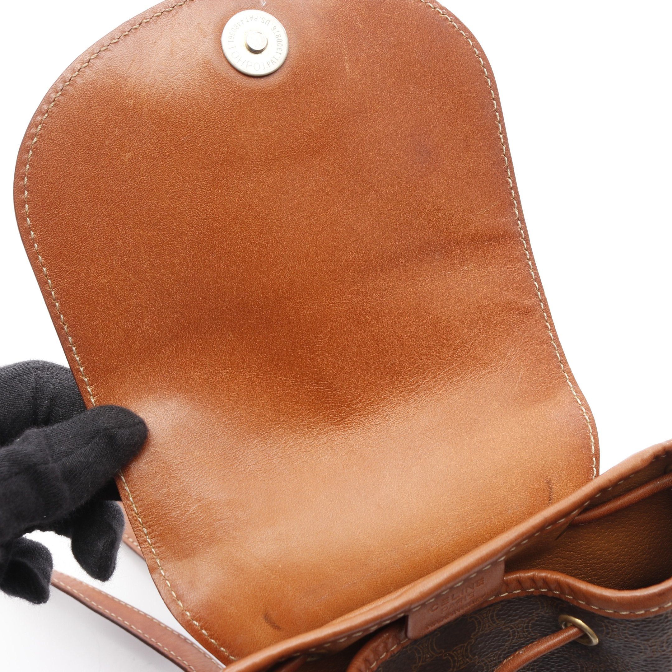 Celine Celine Macadam Rucksack Leather Brown Dark Size ONE SIZE - 6 Thumbnail