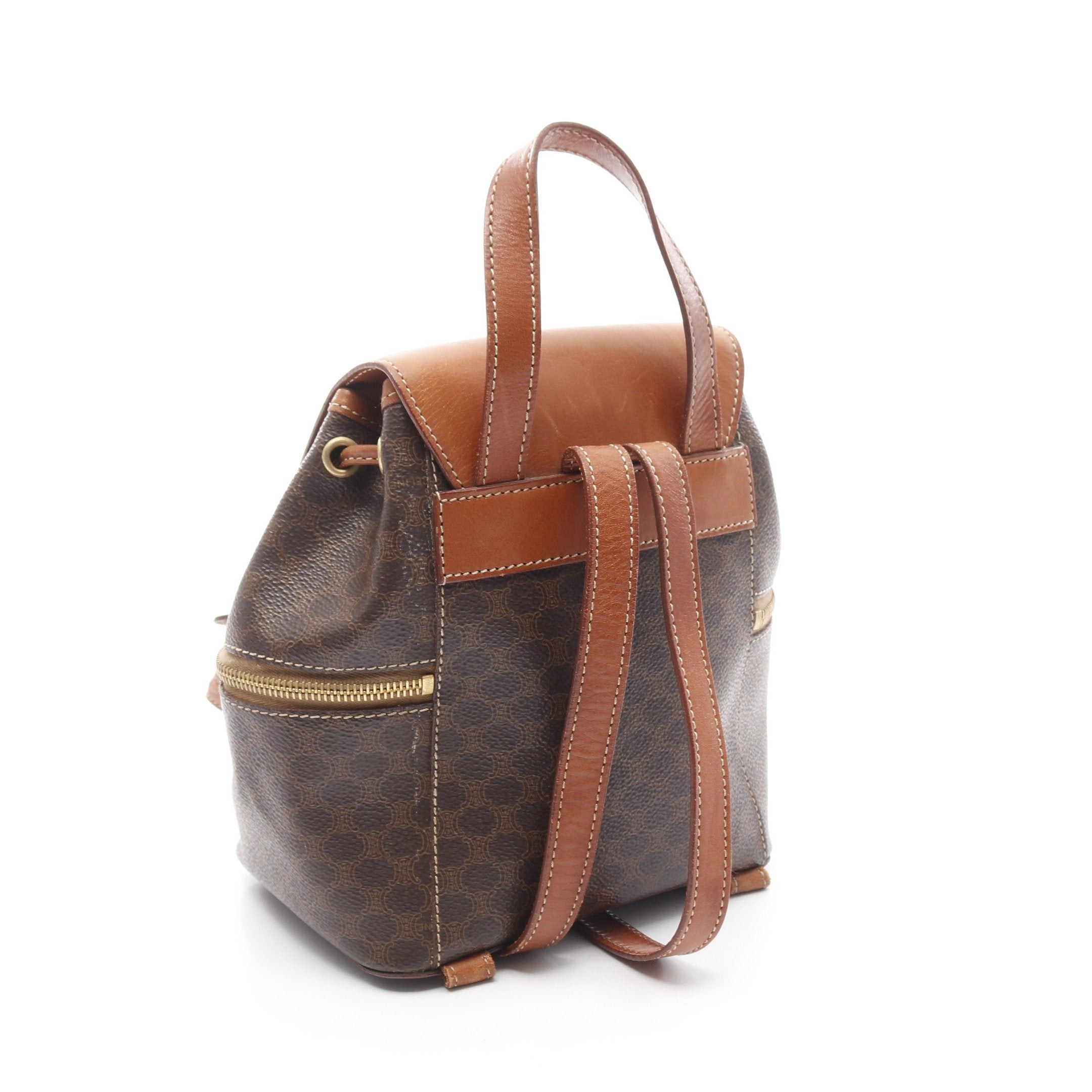 Celine Celine Macadam Rucksack Leather Brown Dark Size ONE SIZE - 2 Thumbnail