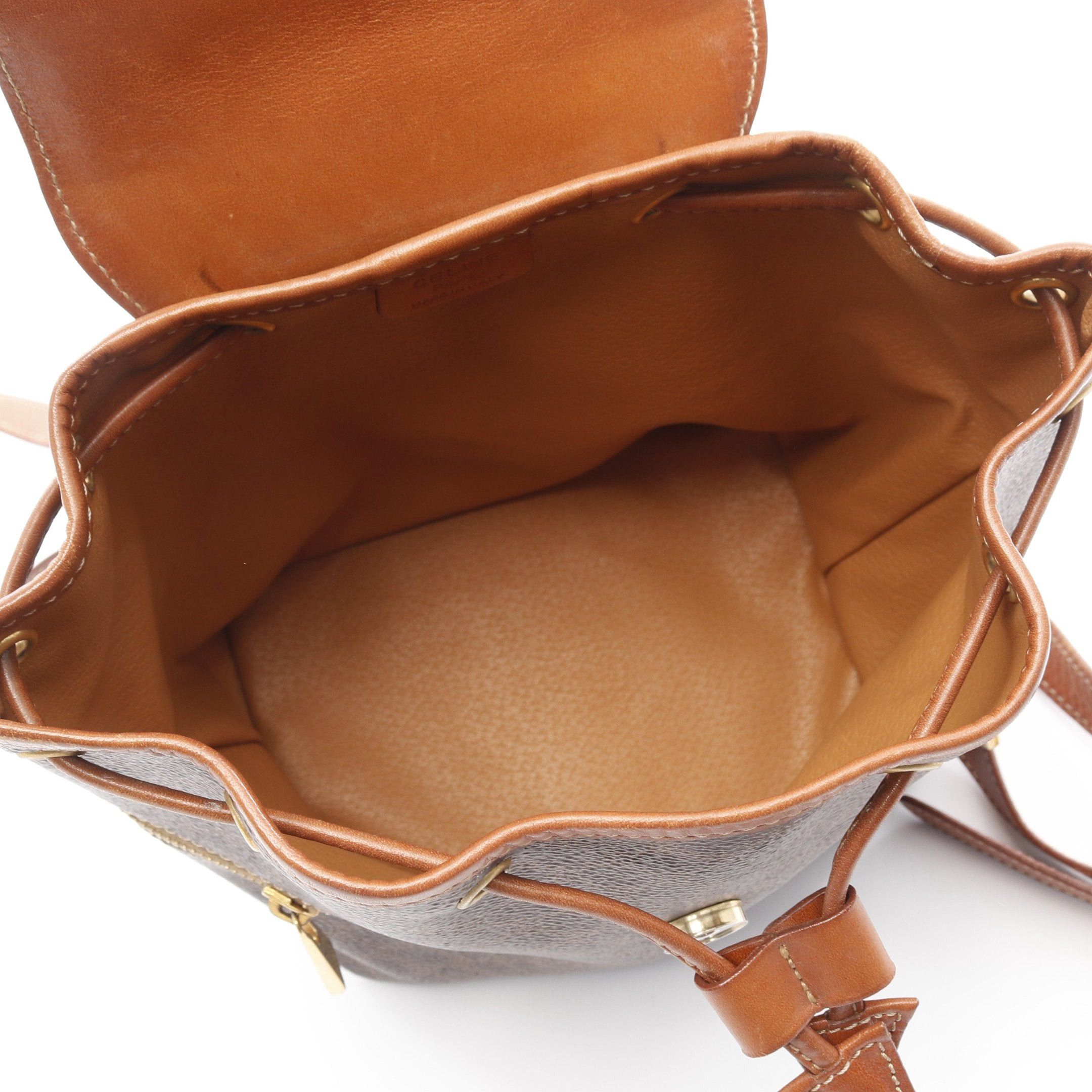 Celine Celine Macadam Rucksack Leather Brown Dark Size ONE SIZE - 3 Thumbnail