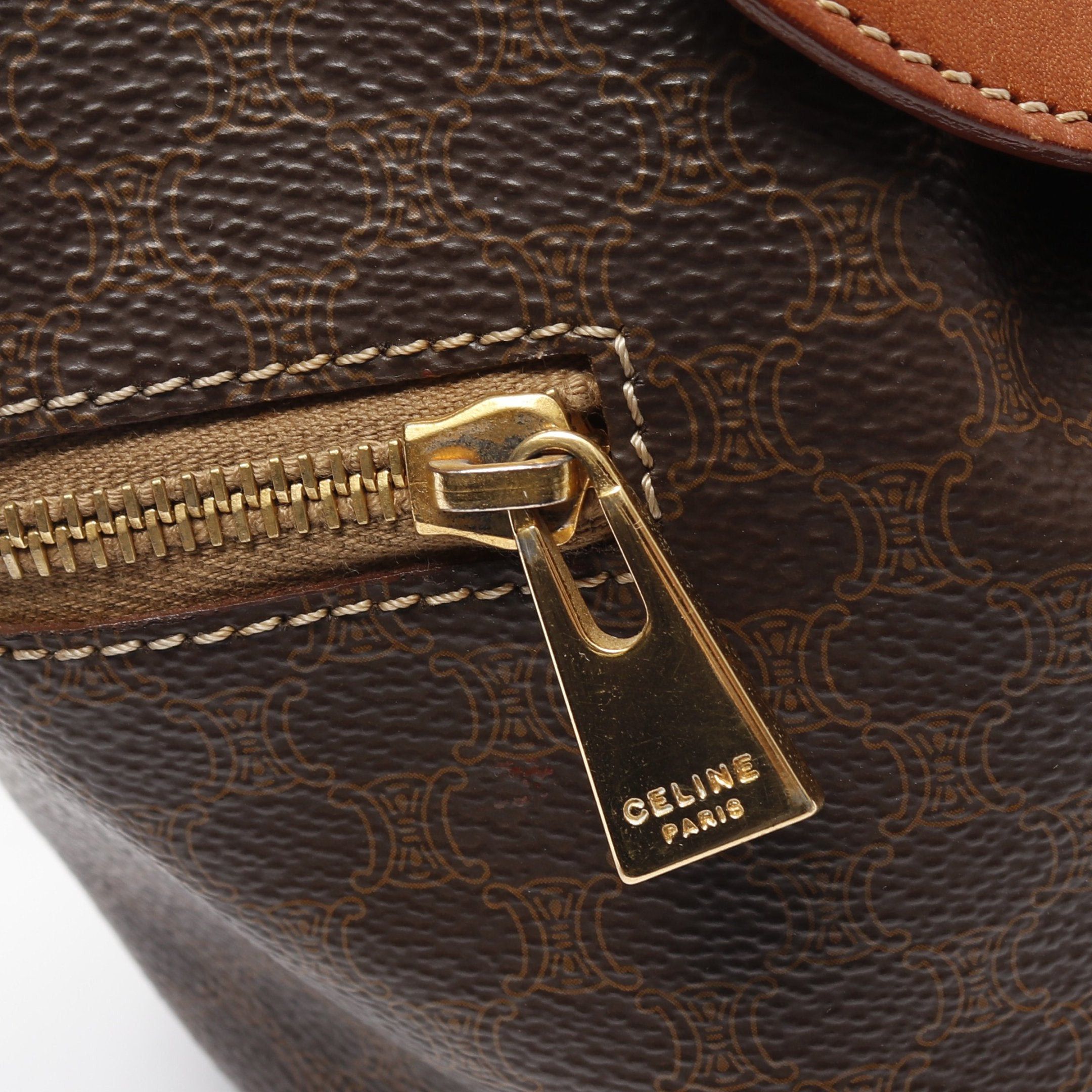 Celine Celine Macadam Rucksack Leather Brown Dark Size ONE SIZE - 11 Thumbnail