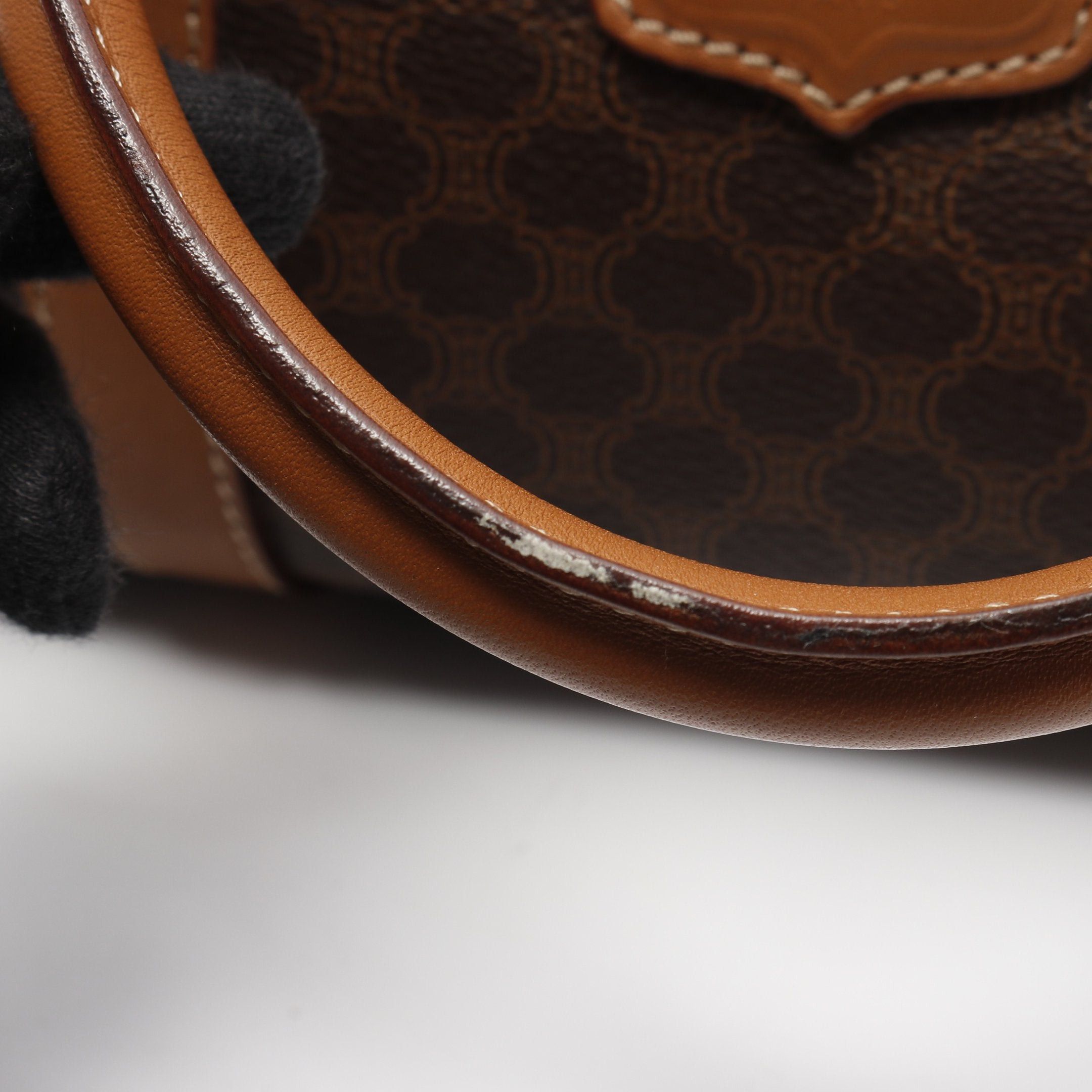 Celine Celine Macadam Shoulder Bag Leather Brown Dark Size ONE SIZE - 10 Thumbnail