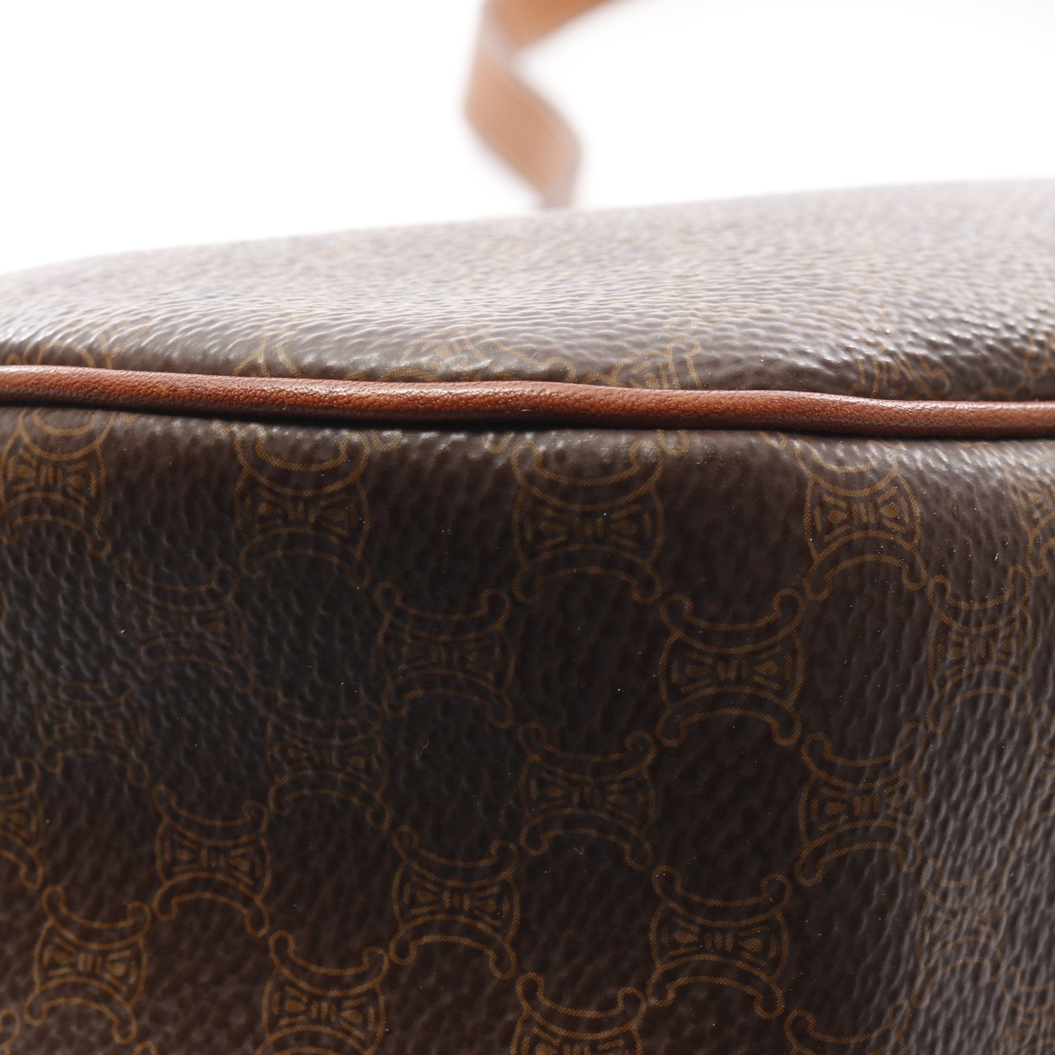 Celine Celine Macadam Shoulder Bag Leather Brown Dark Size ONE SIZE - 8 Thumbnail