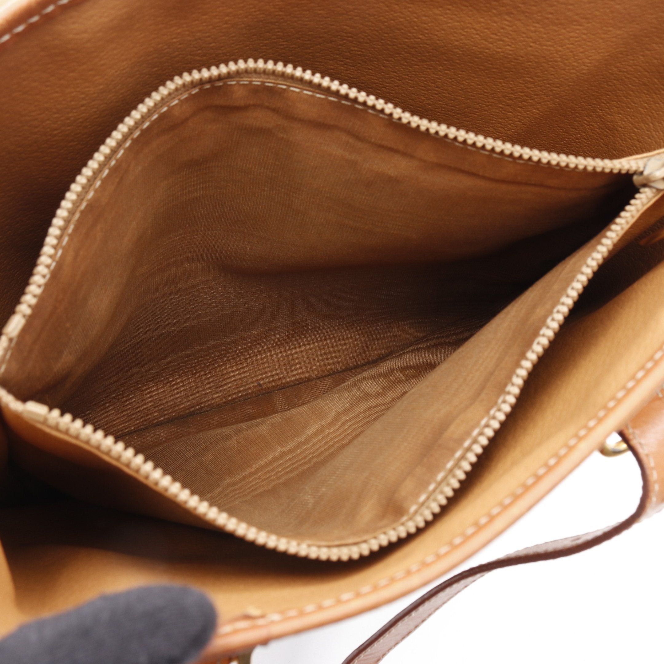 Celine Celine Macadam Handbag Tote Bag Leather Brown Dark Size ONE SIZE - 4 Thumbnail